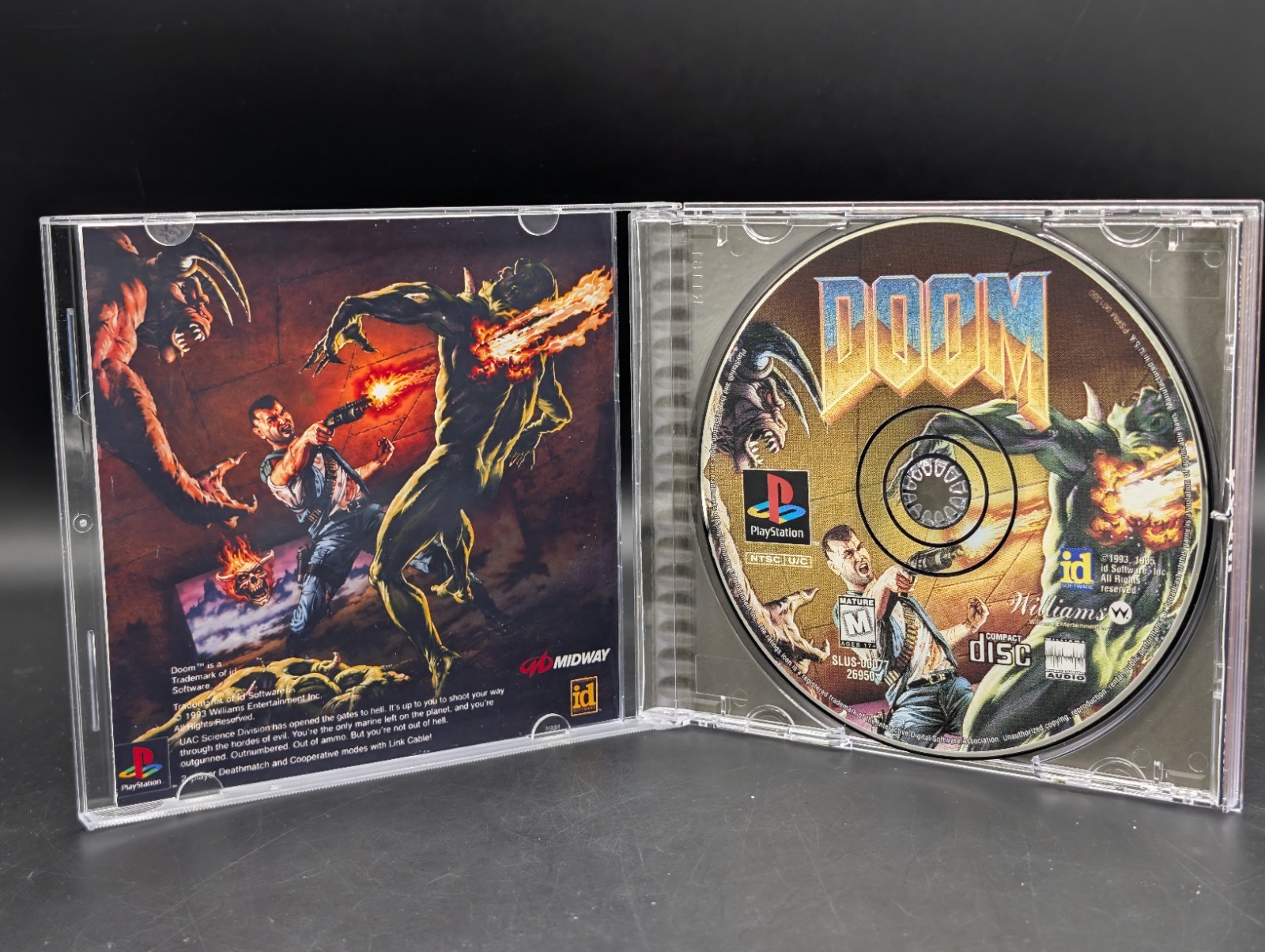 Doom ( Sony PlayStation 1 PS1 ) VG Disc – Reprinted Cover Art – Tested