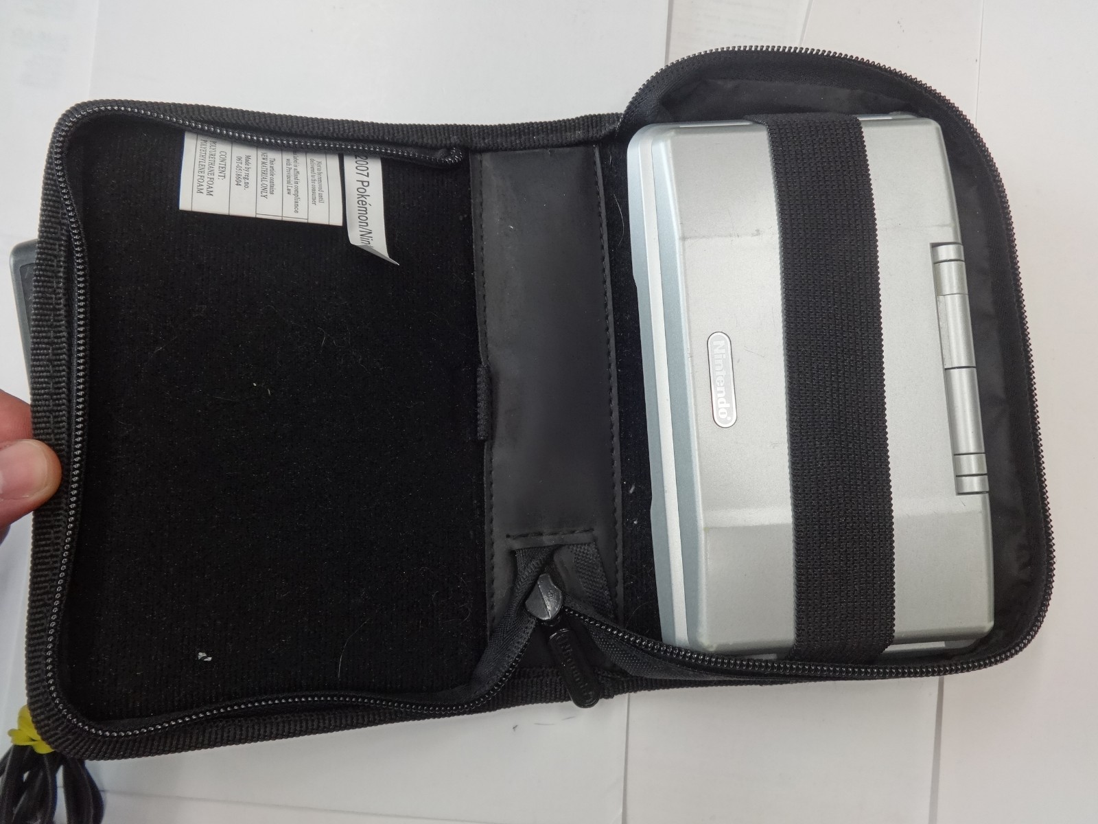 TESTED & WORKING Nintendo DS Silver Handheld System Console W/ Charger Case Game