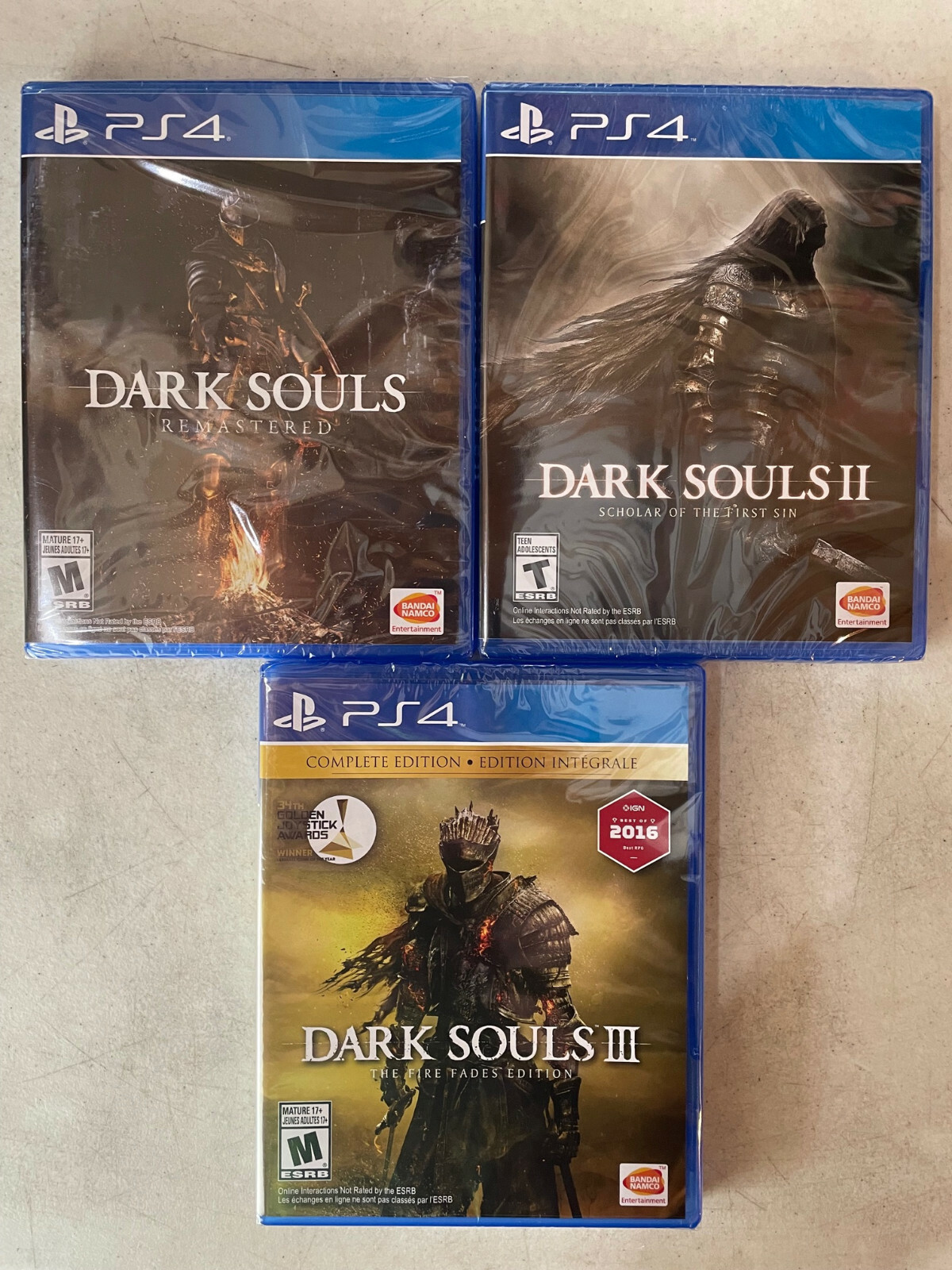 Dark Souls Trilogy PS4 Sony PlayStation 4 Brand New Factory Sealed All DLCs US