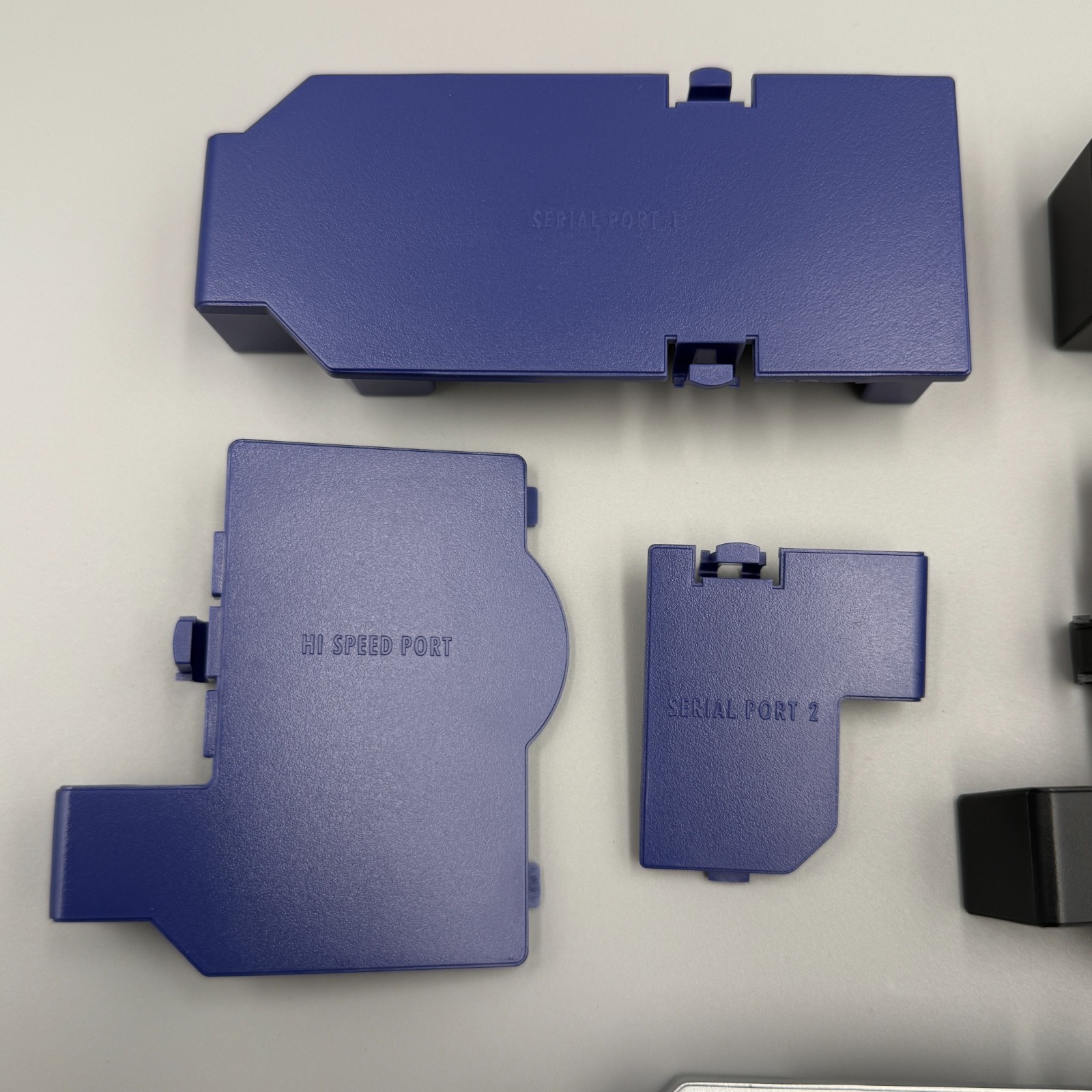 Nintendo GameCube Console Replacement Port Door Covers Indigo Black & Platinum