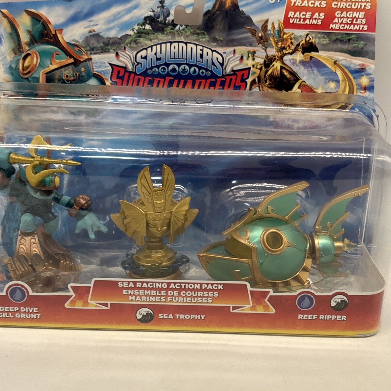 Skylanders Supercharger Sea Racing Action Pack Gill Grunt Sea Trophy Reef Ripper