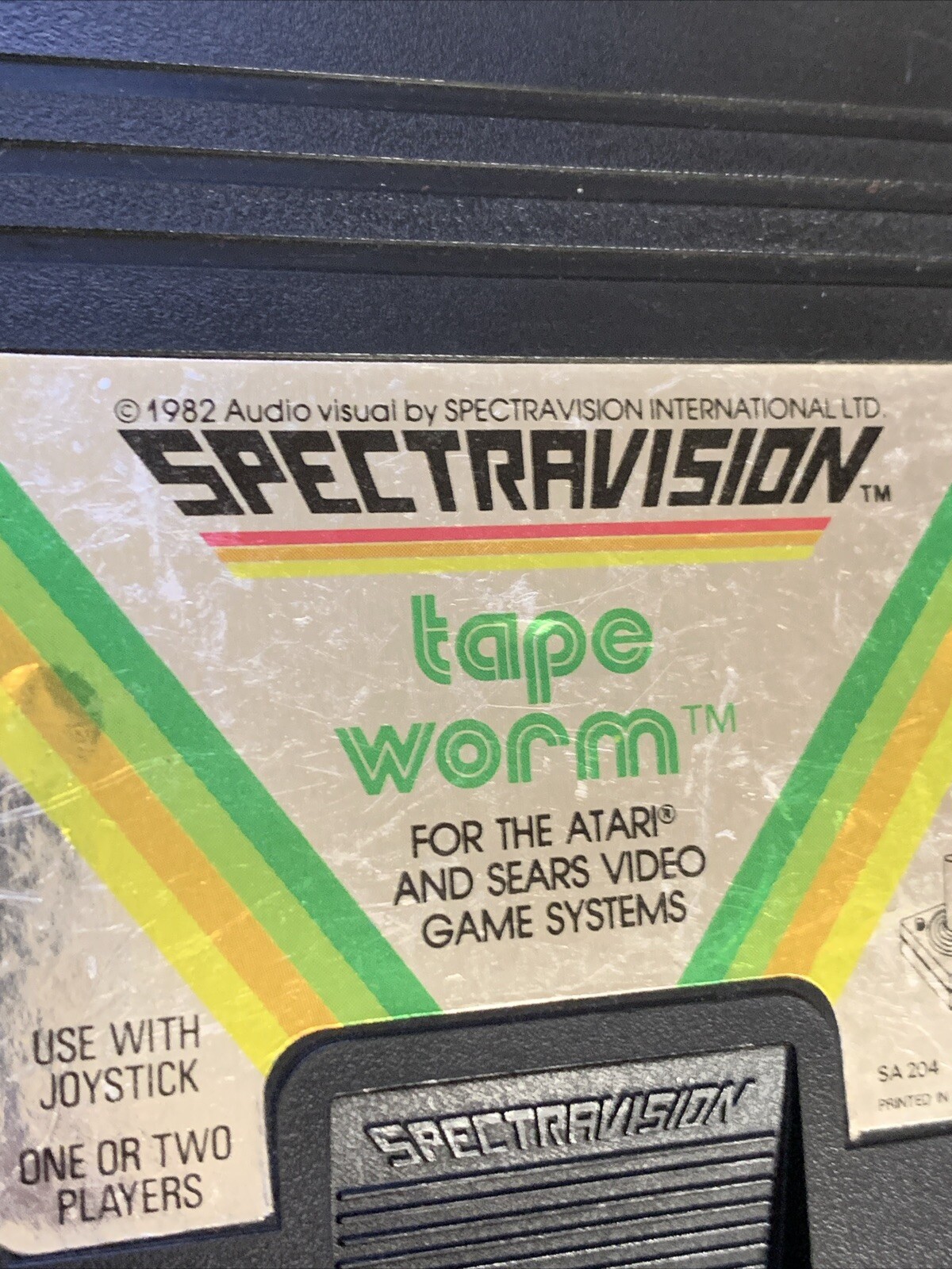 Original Vintage Tape Worm Atari 2600 Game Rare Tapeworm