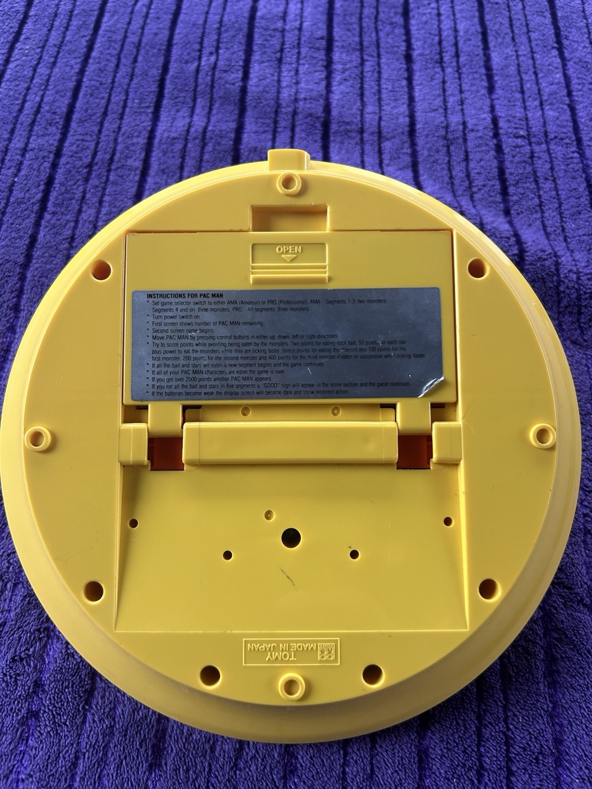 Vintage 1981 Tomytronic Pac-Man Handheld Electronic Game Tomy Tested Working