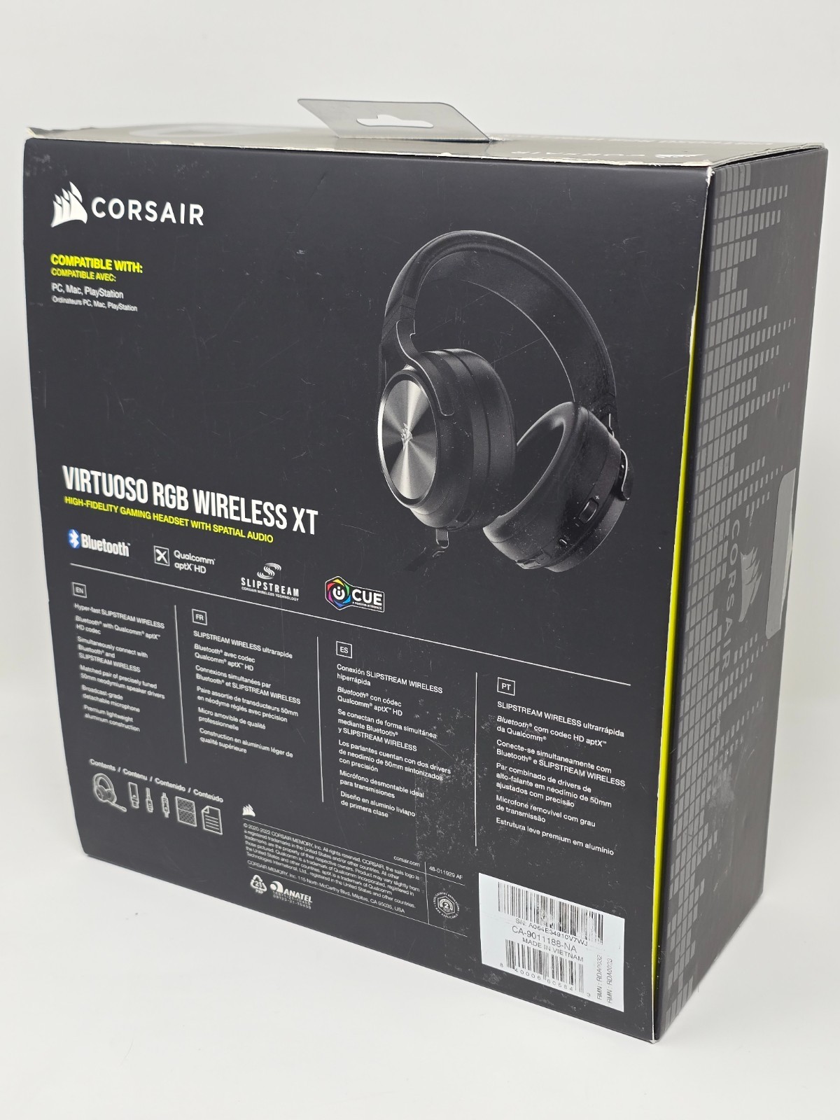 Corsair Virtuoso RGB Wireless XT Gaming Headset Microphone Dual Wireless