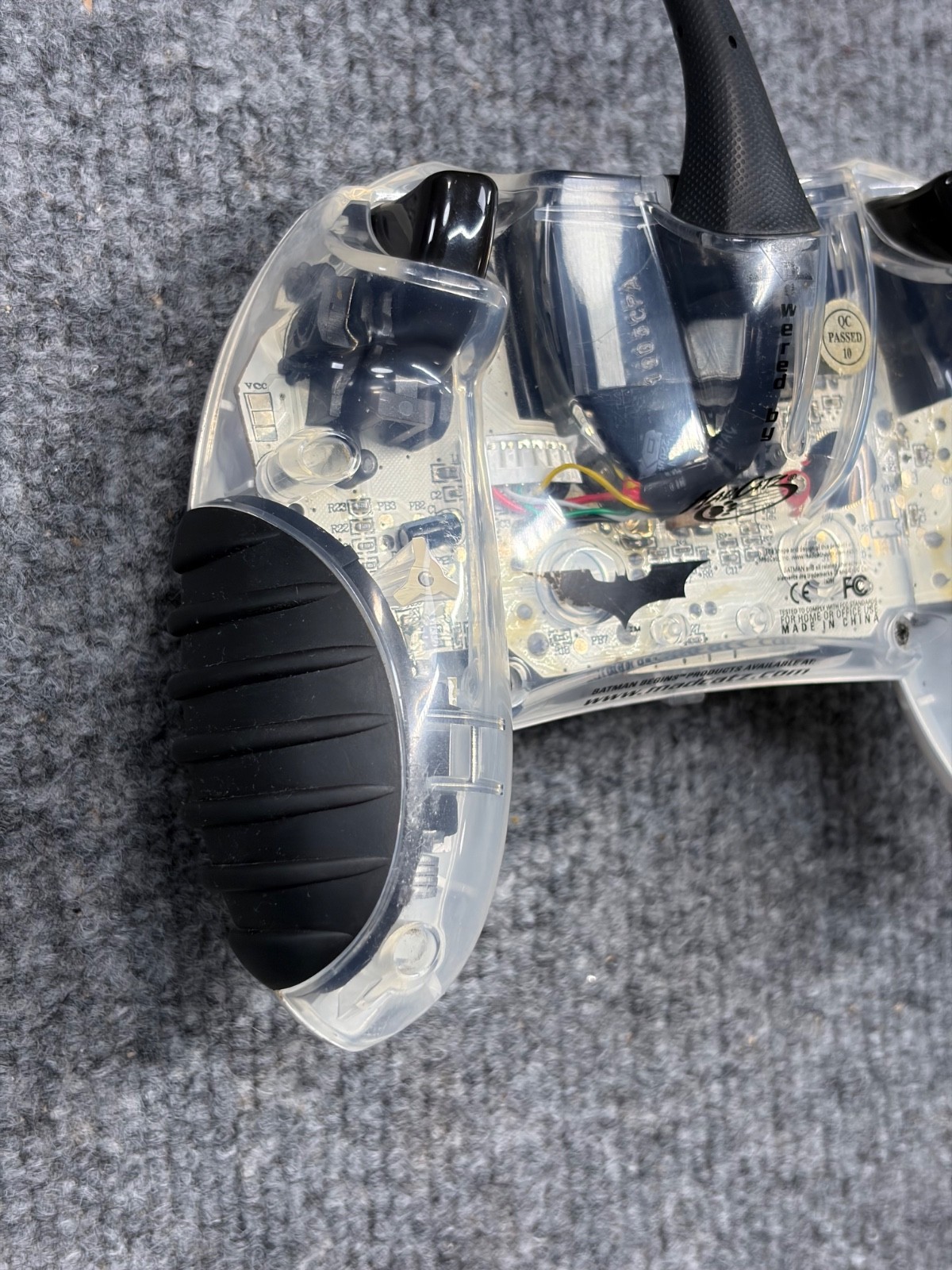 Mad Catz Original Xbox White Batman Begins Wired Controller W/ Breakaway WORKS!