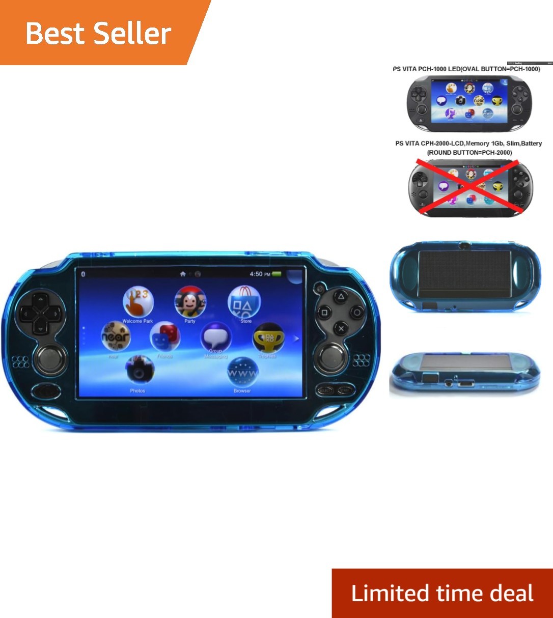 Light Blue Hard Case for PS VITA 1000 – Stylish & Protective Gaming Cover