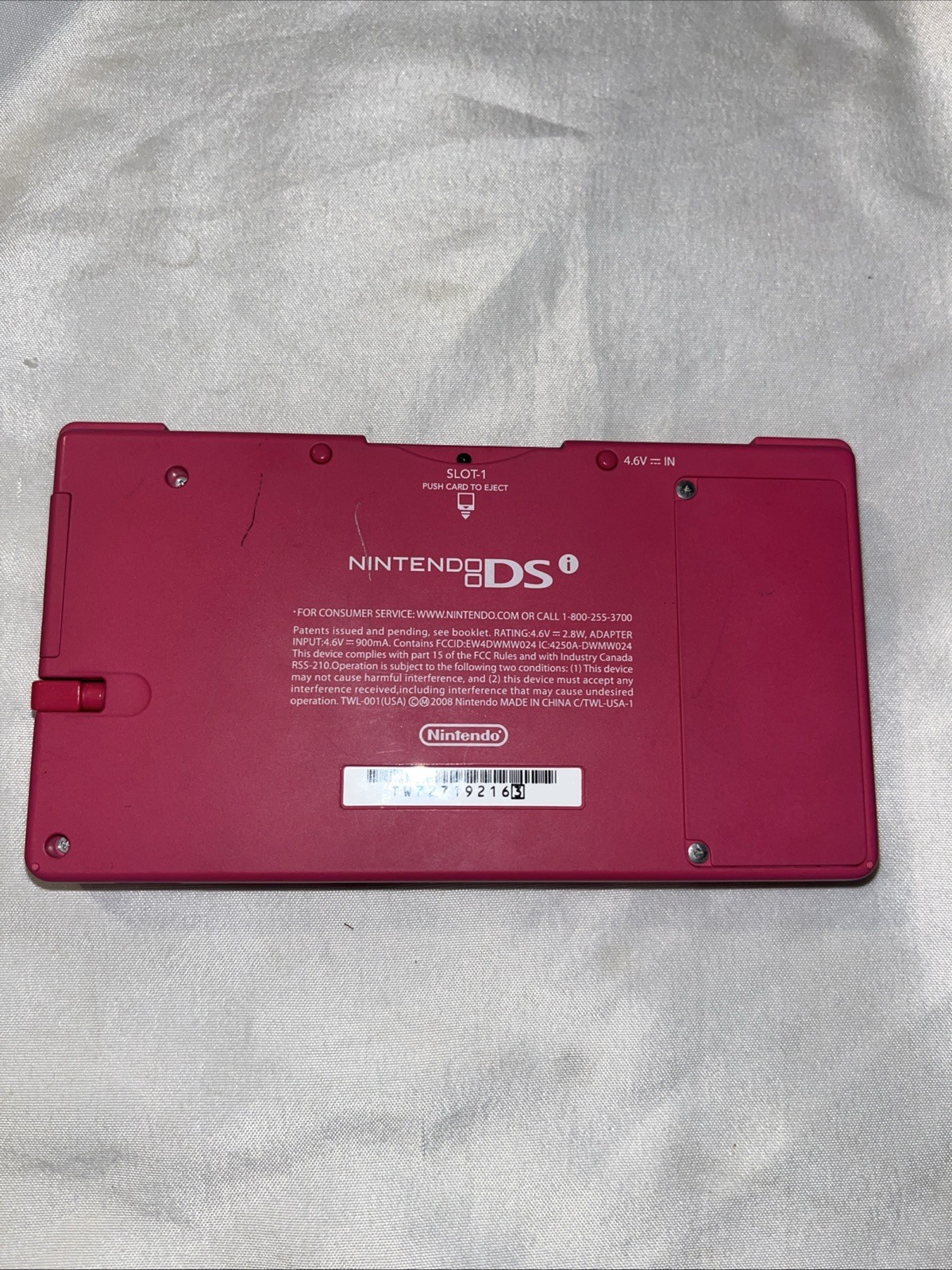 Hot Pink Nintendo DSi With Black Carrying Case Tested & Factory Reset