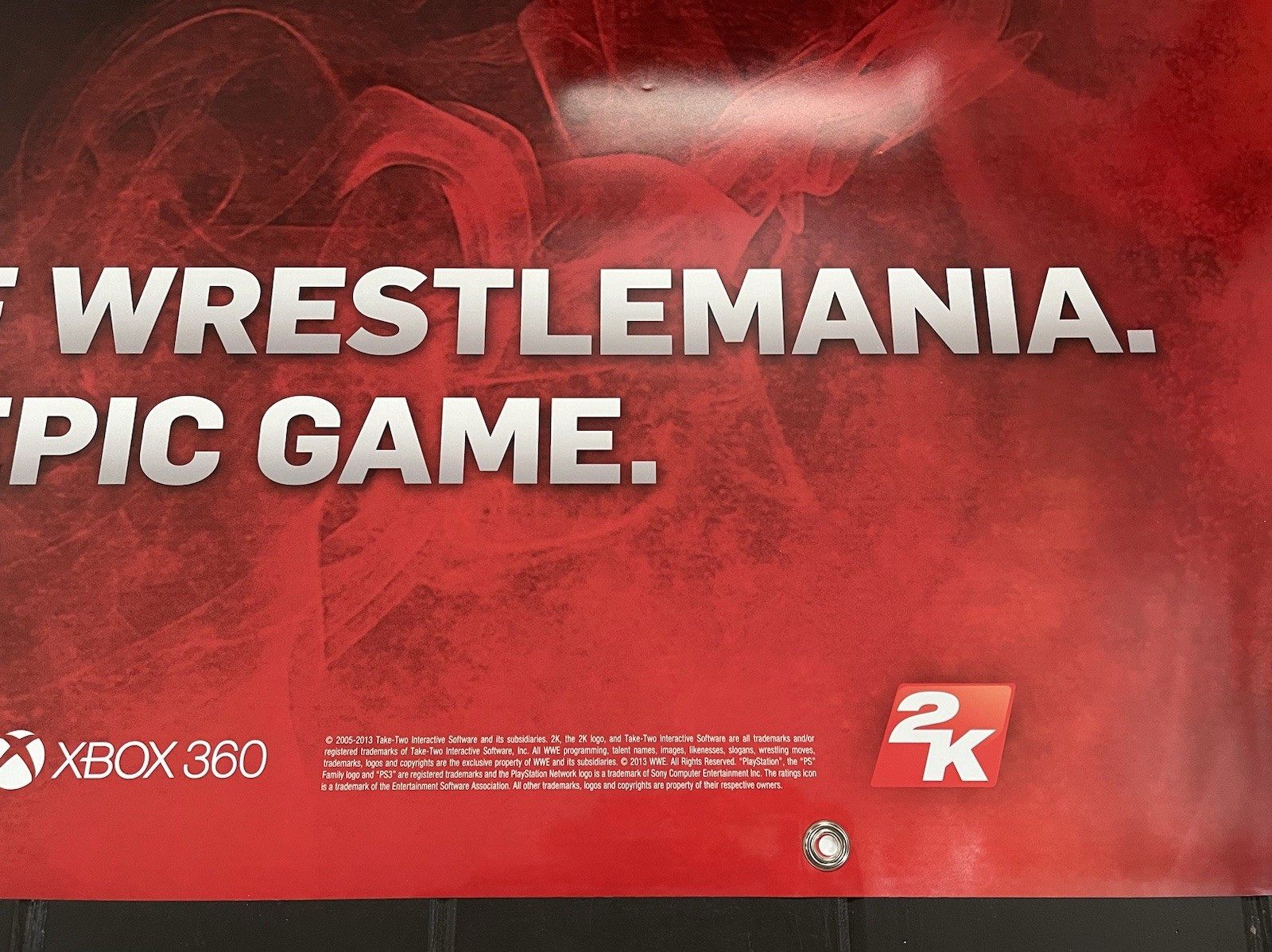 WWE 2K14 Promo Display Vinyl Banner LARGE 3’x6’ Store Display – THE ROCK – RARE!