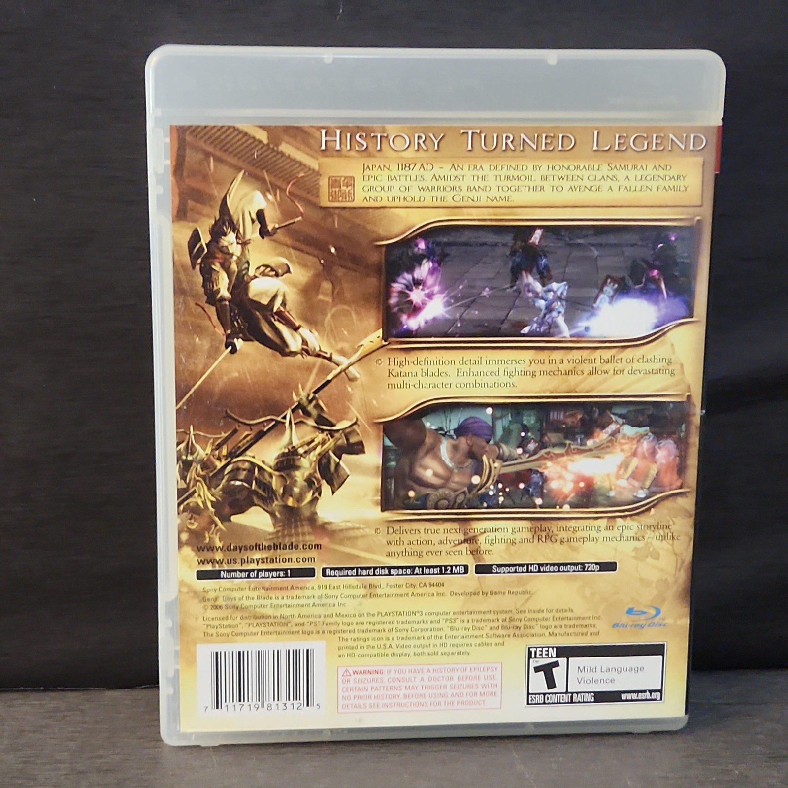 Genji: Days Of The Blade PlayStation 3 PS3 Game