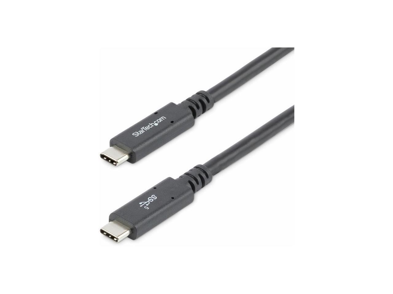 StarTech.com USB315C5C6 USB C to USB C Cable – 6 ft / 1.8m – 5A PD – USB-IF
