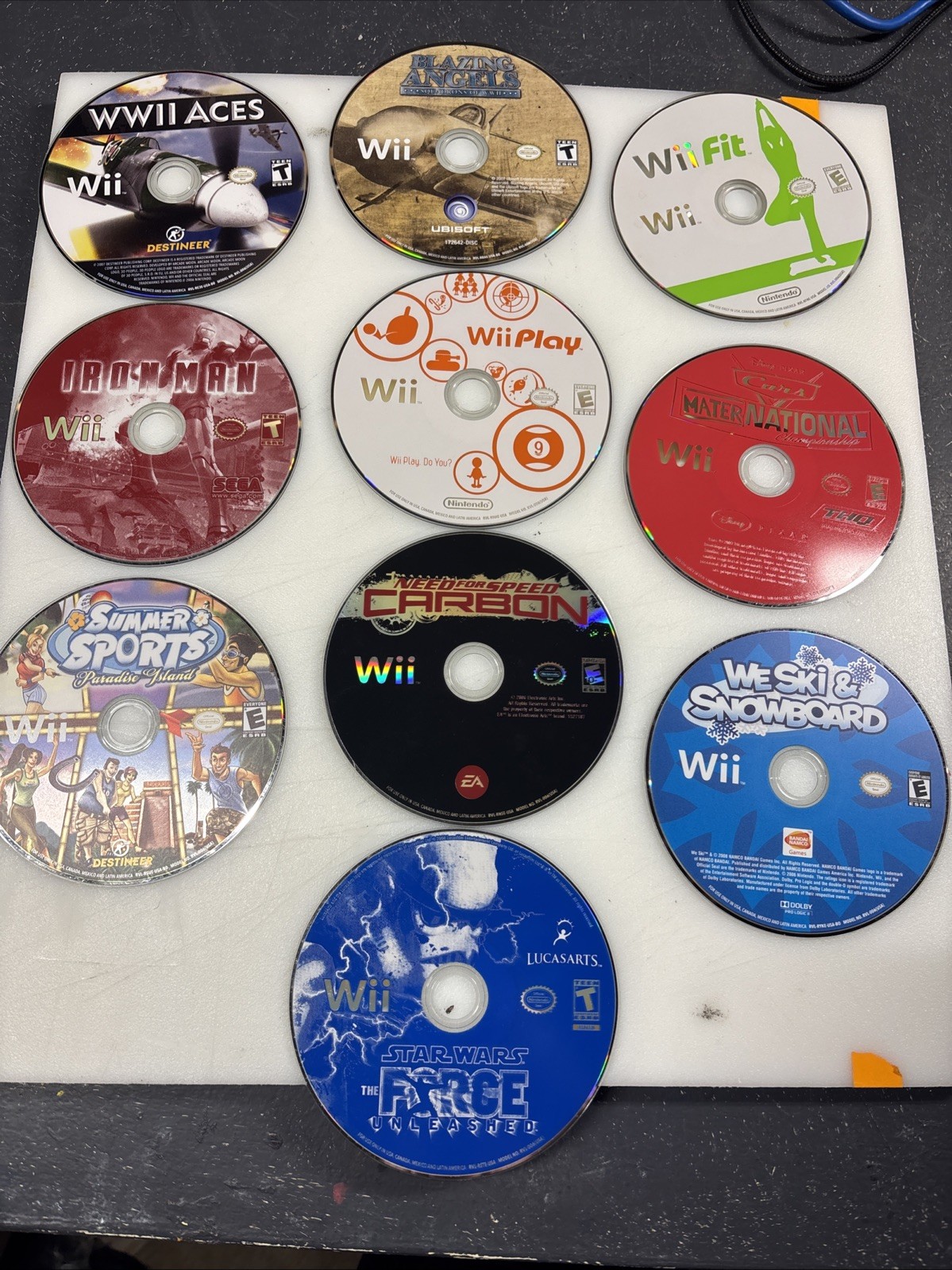 Nintendo Wii Game Disc Lot Tested – 10 Games Mixed Action Sports Racing READ
