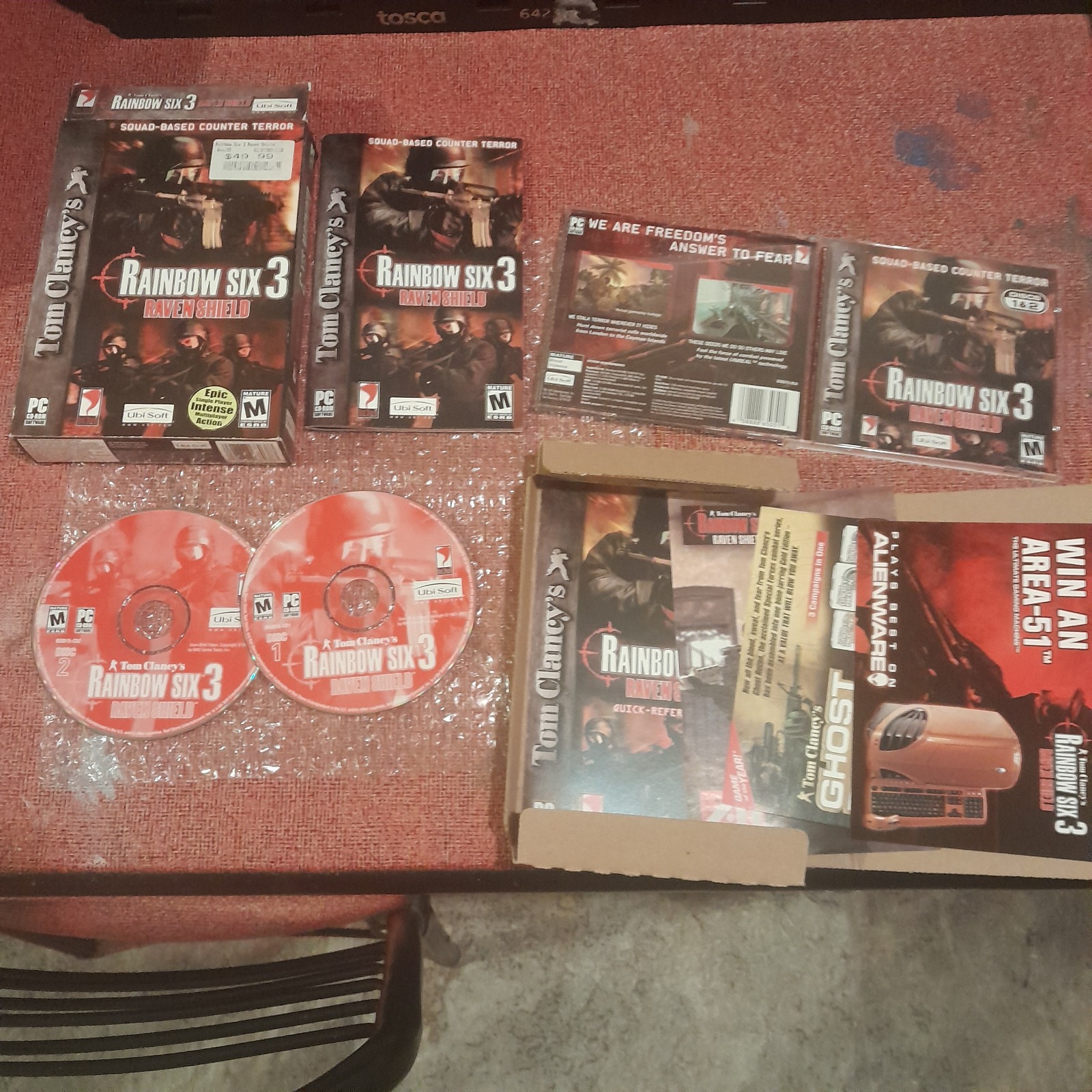 pc, videogame bundle lot, 9 total, cd-rom/dos collection, conditions vary