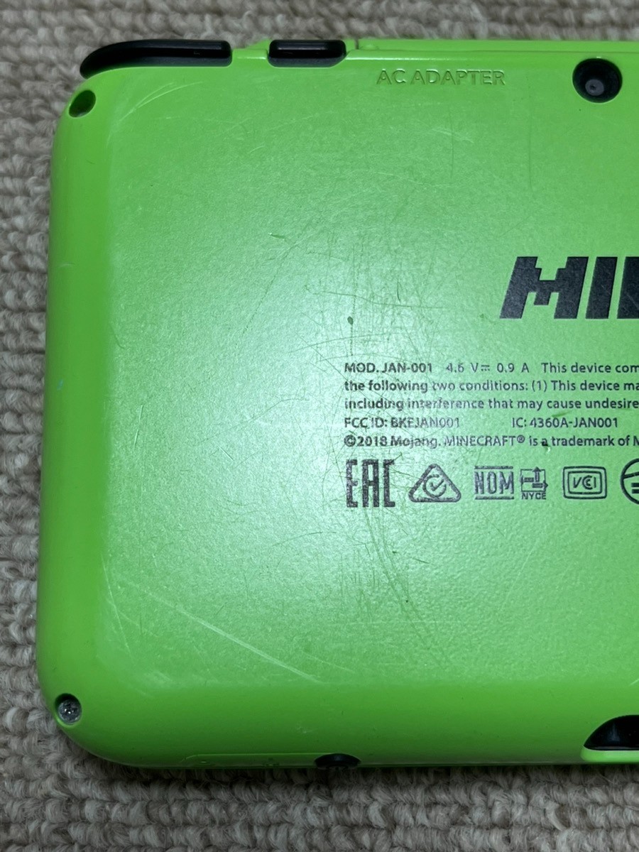 New Nintendo 2DS XL LL Minecraft Creeper Edition Console region Japanese B950