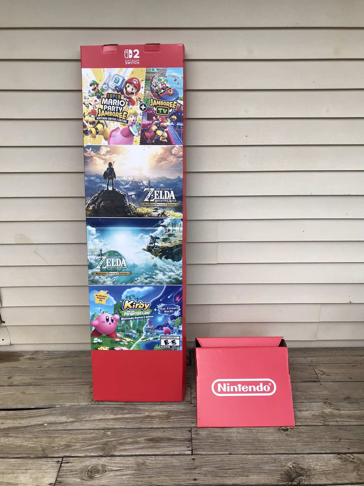Nintendo Switch 2 store display5ft•Donkey Kong Bananza•Mario Kart World•Zelda