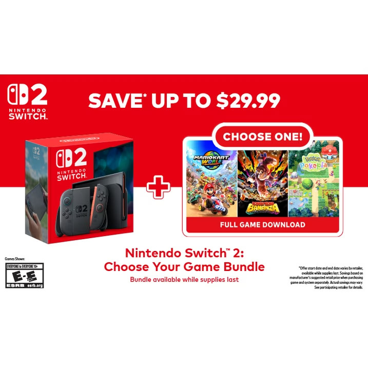 Nintendo Switch 2 Choose Your Game Bundle FREE SHIPPING ONLY USA