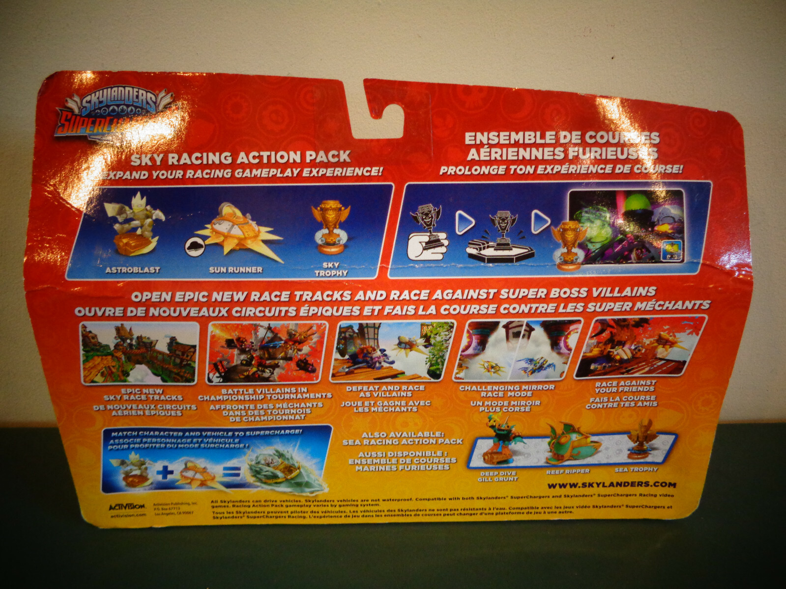 NEW SKYLANDERS SUPER CHARGERS SKY RACING PACK ASTROBLAST SKY TROPHY SUN RUNNER