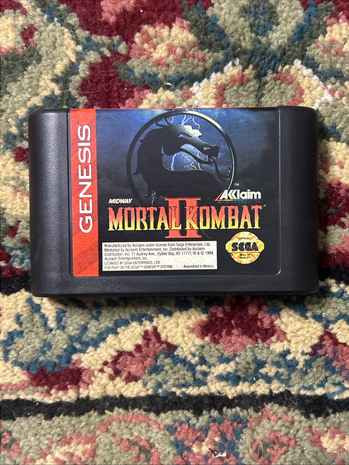 Mortal Kombat II (Sega Genesis, 1994) No Manual Tested with Case