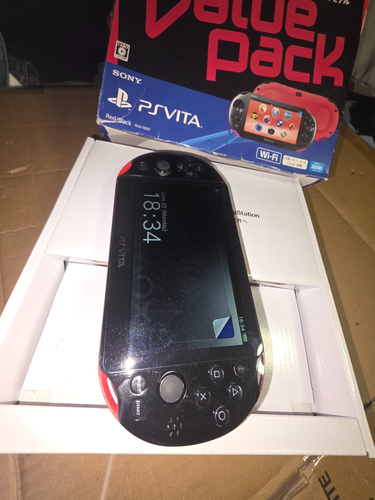 ps vita 2000 black and red