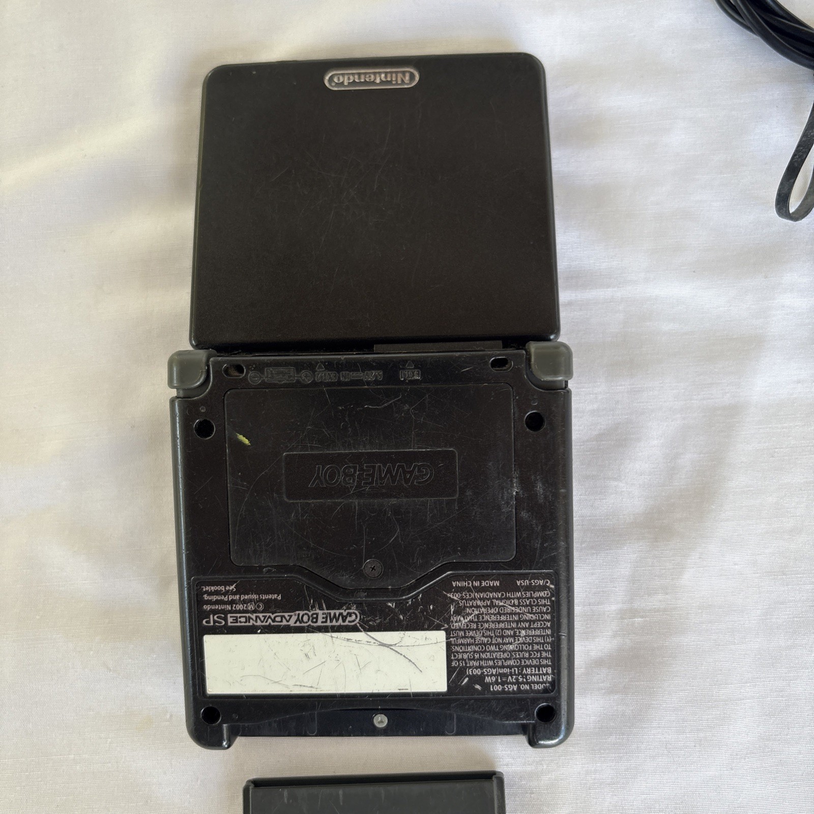 Nintendo Gameboy Advance SP Handheld System Console Onyx Black (AGS-001) Tested