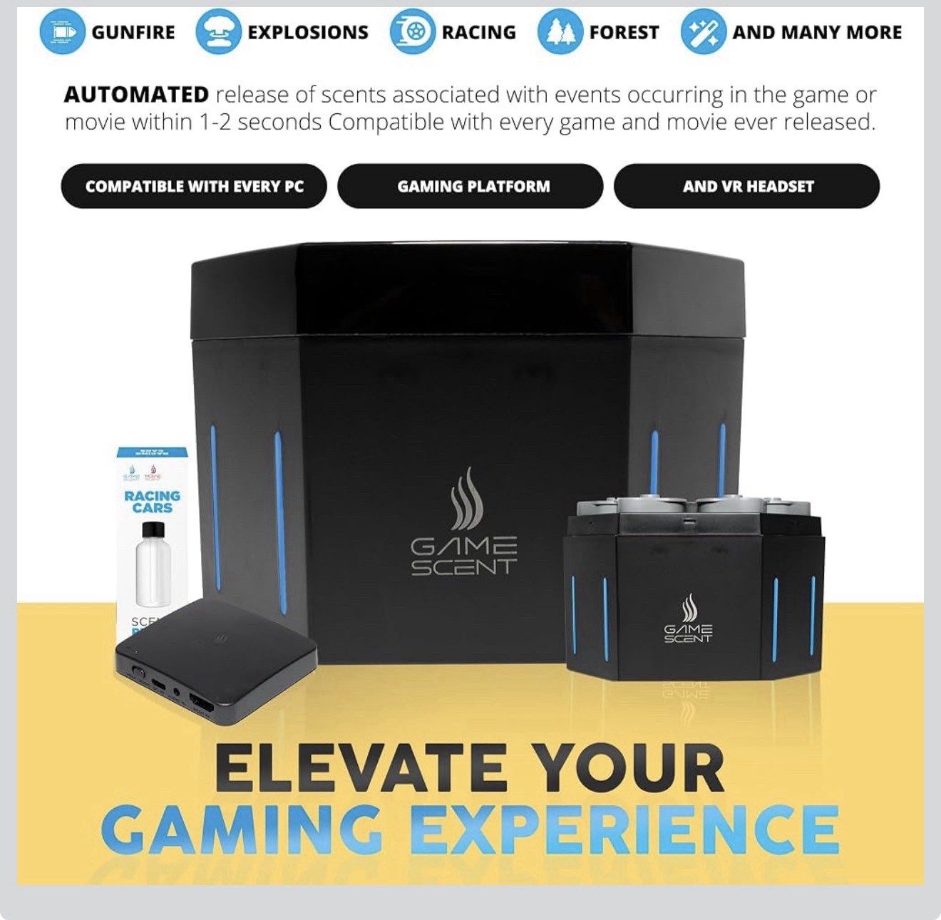 GameScent Automated Gaming Scent Atomizer, Automatically Releases scents associa