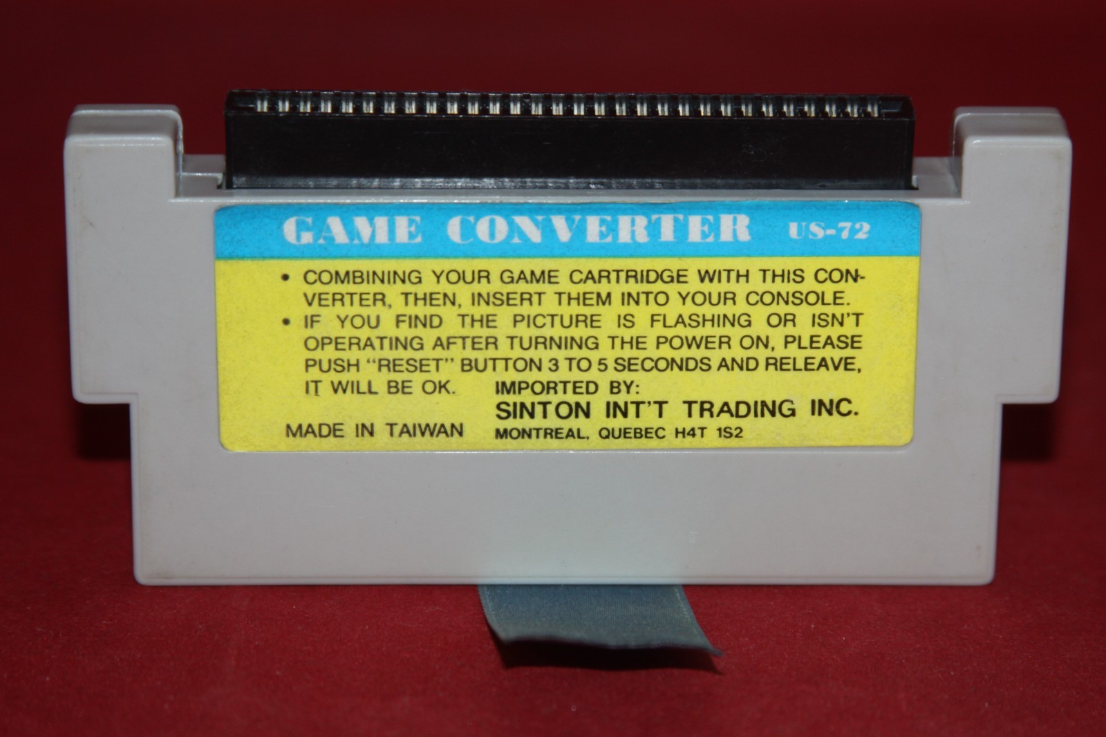 Converter US-72 (Taiwan) 60 to 72 Pin Game Cartridge Adapter (Famicom to NES)