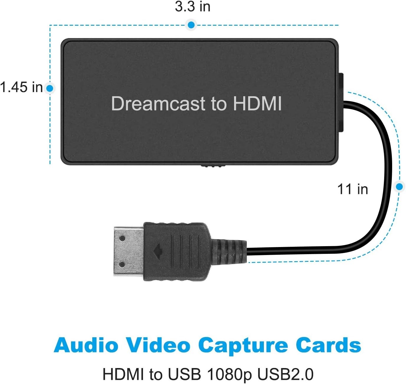 Retrofitted Dreamcast to HDMI Link Cable – Supports 480i/576i/480p Output