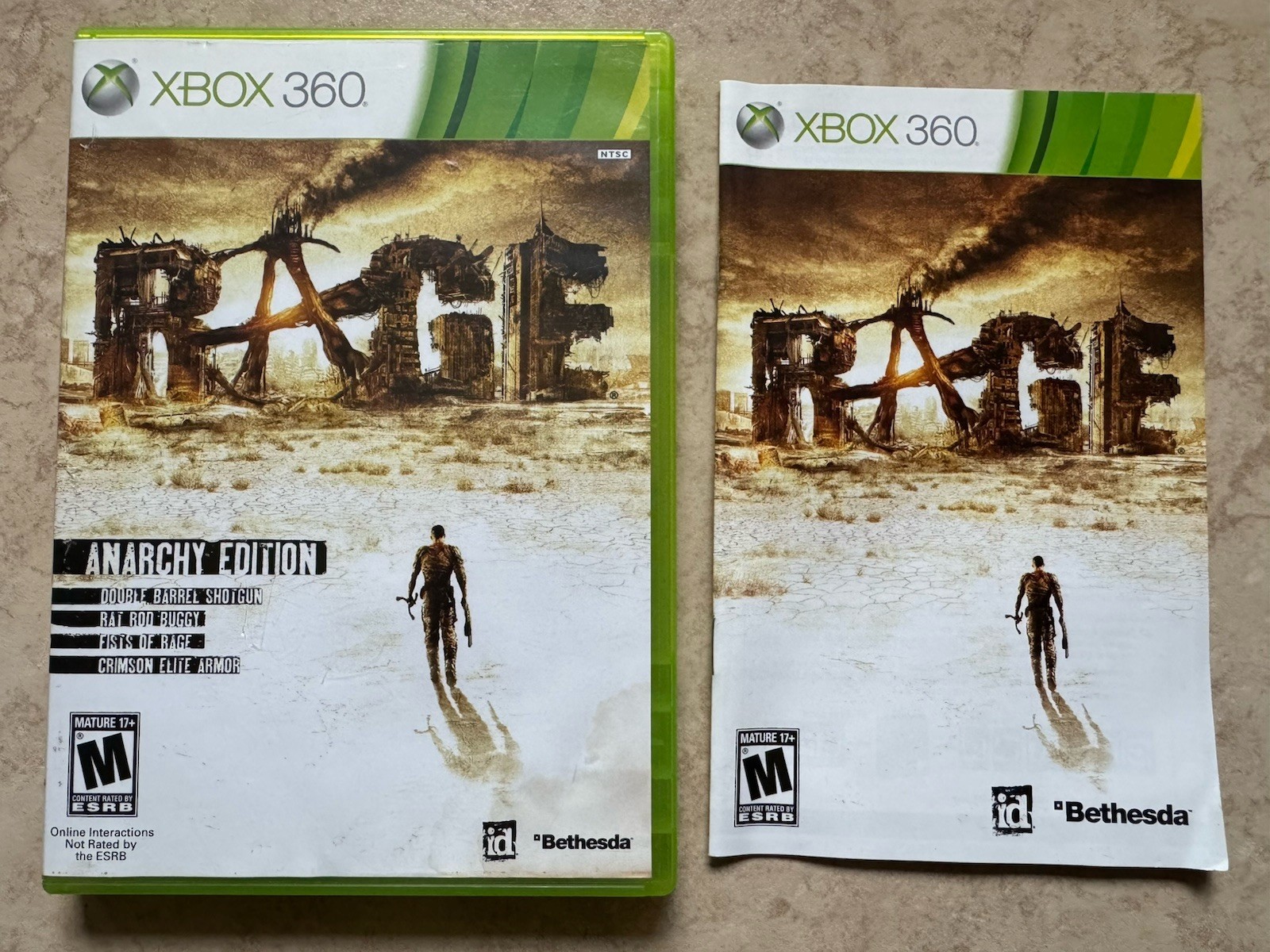 Rage (Microsoft Xbox 360, 2011) Complete CIB Tested And Working Free Shipping!