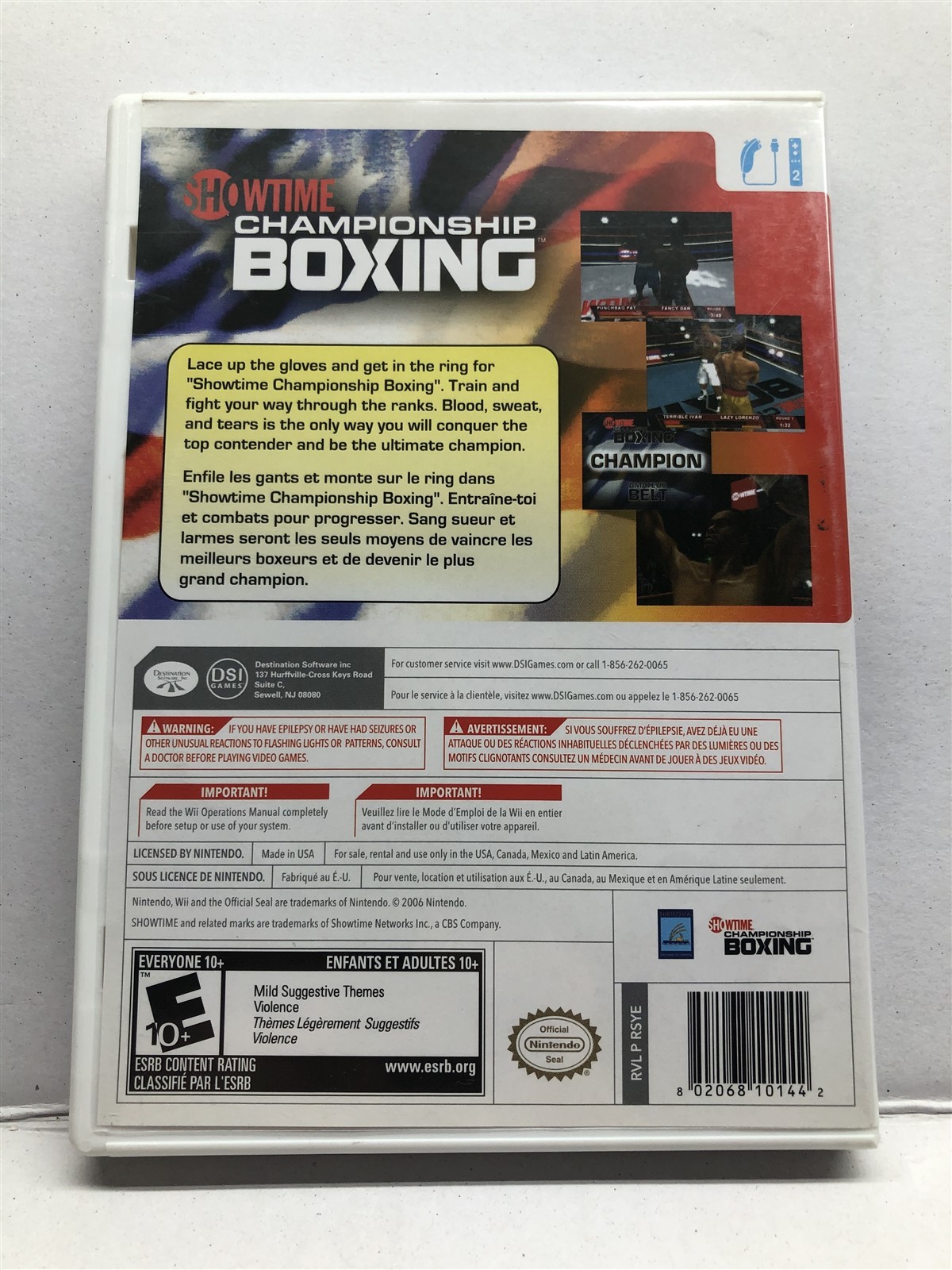 Showtime Championship Boxing (Nintendo Wii) Complete w/ Manual – Clean & Tested