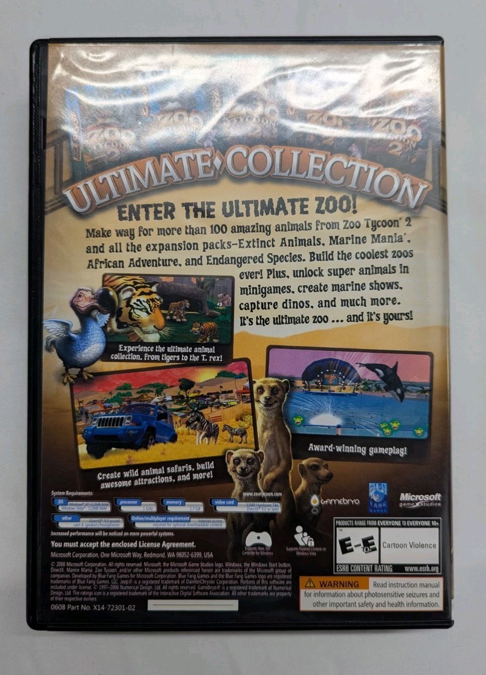 Zoo Tycoon 2 Ultimate Collection PC game (with sleave, case, 3 discs)