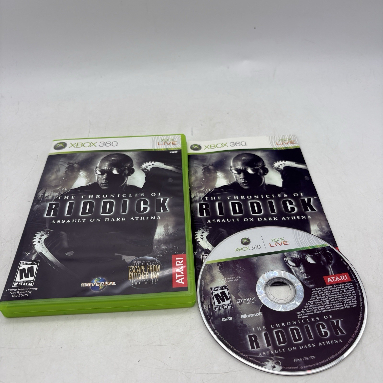 Chronicles of Riddick: Assault on Dark Athena Complete w/ Manual CIB Tested