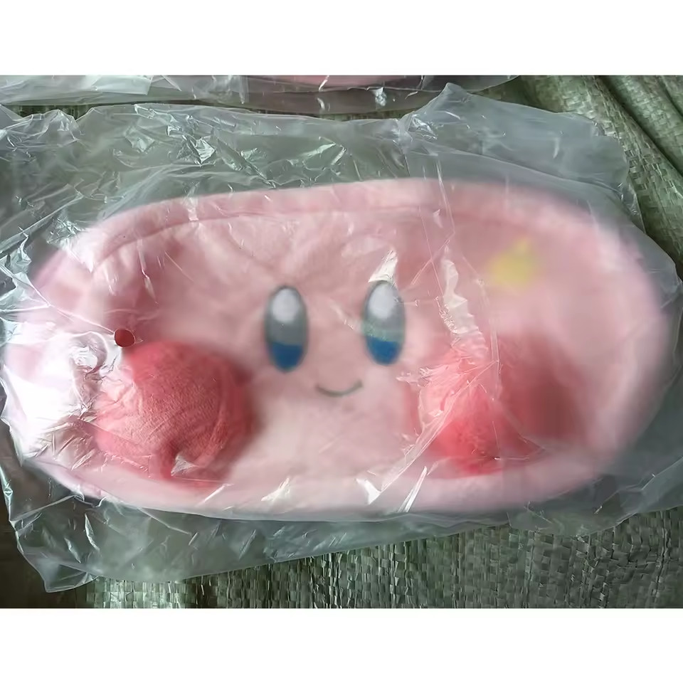Anime Kirby Kawaii Plush Pencil Case Large Capacity Pen Bag Cosmetic Pouch Gift