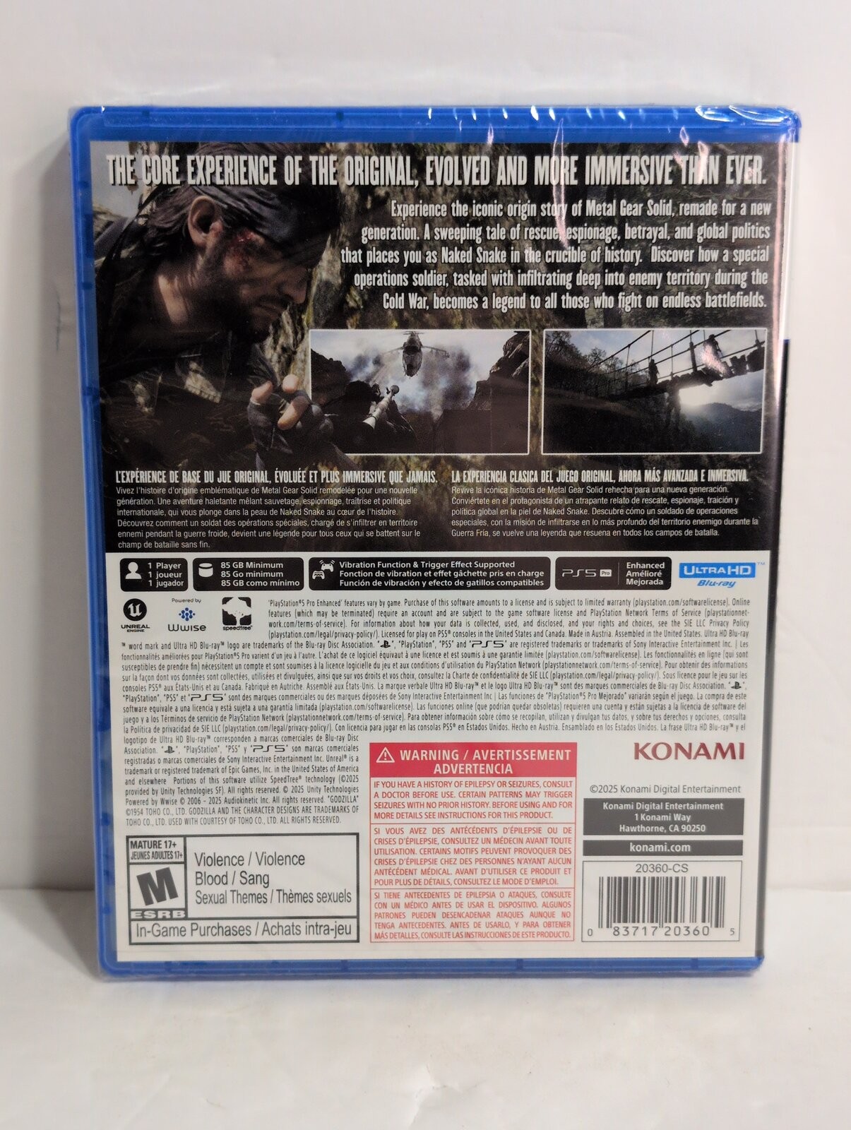 Metal Gear Solid Delta: Snake Eater – Sony PlayStation 5 PS5 Physical In Box