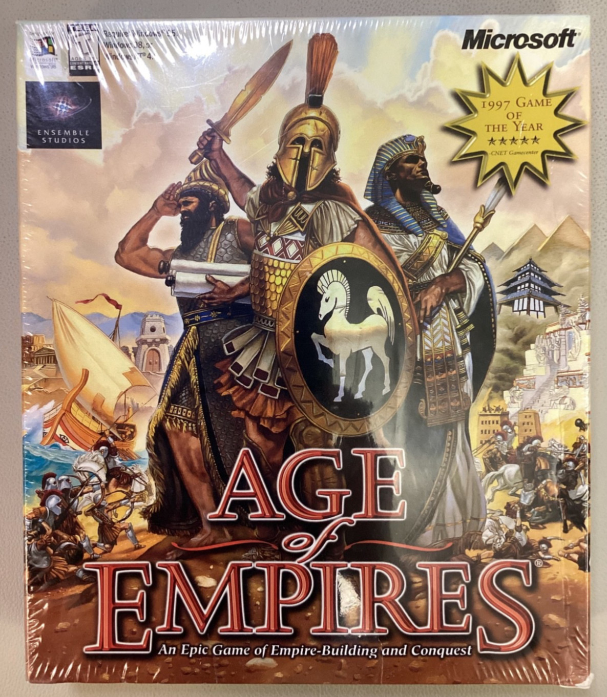 1998 Microsoft AGE OF EMPIRES Windows 95 Vintage, BRAND NEW, SEALED, OOP