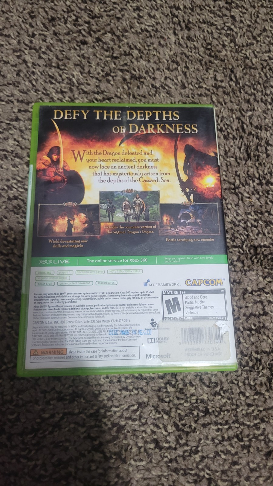 Dragon’s Dogma: Dark Arisen (Microsoft Xbox 360, 2013)