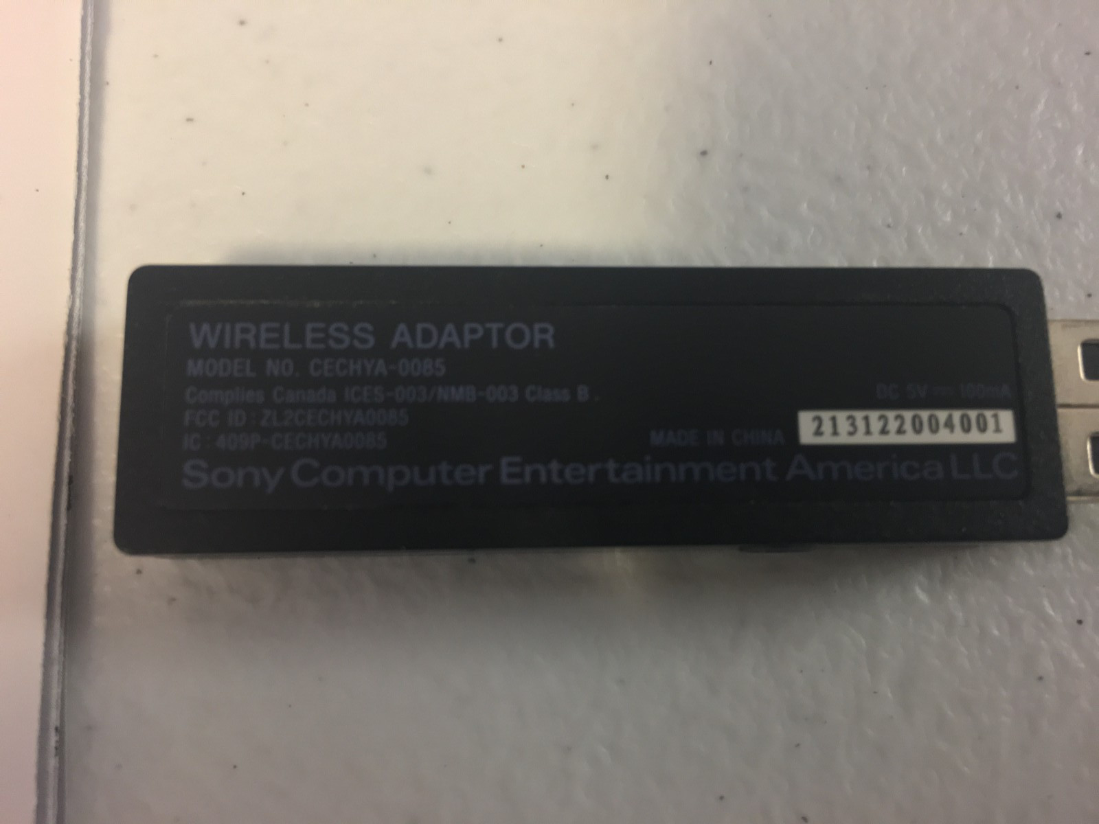 Genuine Sony Wireless Adaptor CECHYA-0081 USB Adapter Dongle for PlayStation 3 4