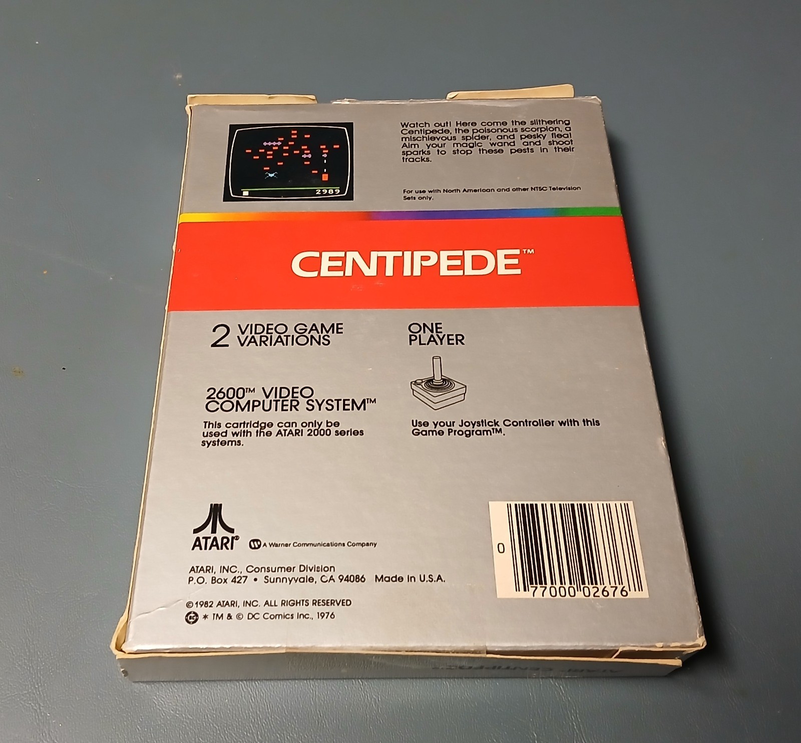 Atari 2600 Centipede – Complete In Box (CIB) – With Manual, Catalog, And Comic