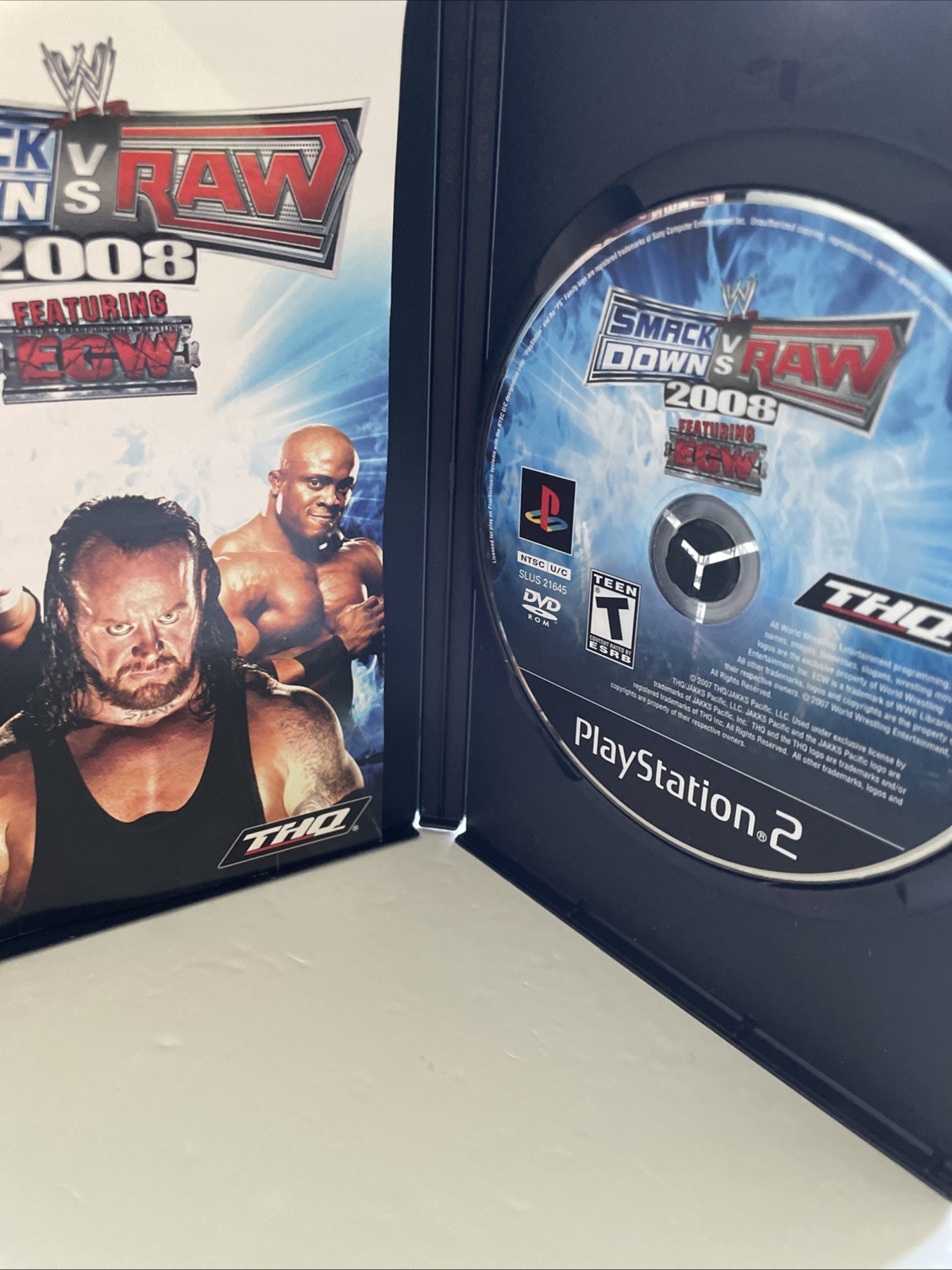 WWE Smackdown VS Raw 2008 (PS2, 2007) Complete In Box- Tested