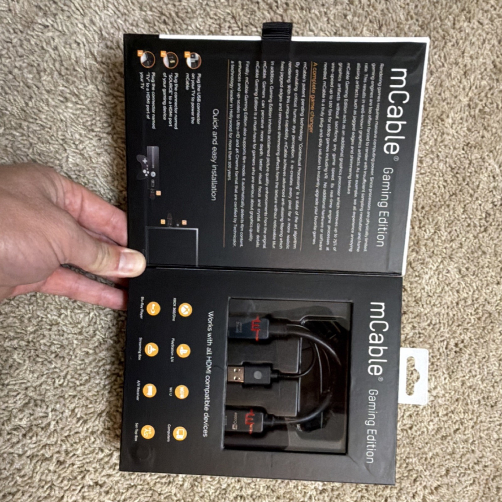 Marseille mCable Gaming Edition HDMI Cable 6ft Lag-free Processor Anti-aliasing