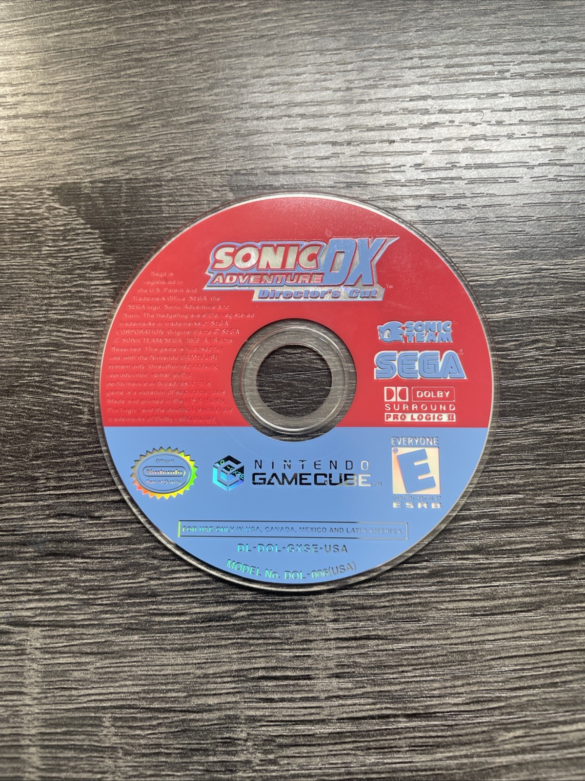 Sonic Adventure DX: Directors Cut W/Manual Nintendo GameCube