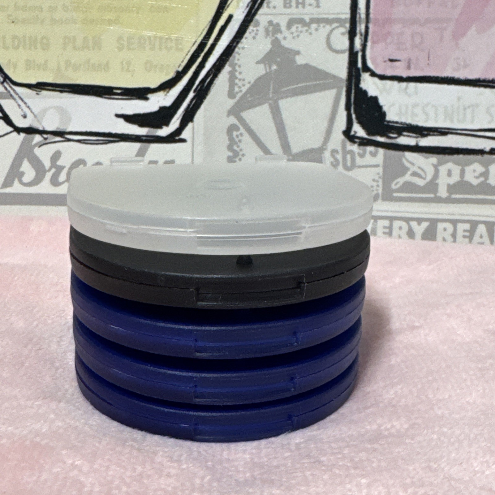 “1X PSP Blue- Black- Clear Mad Catz Game Carrying Case Set Of 5 PCs
