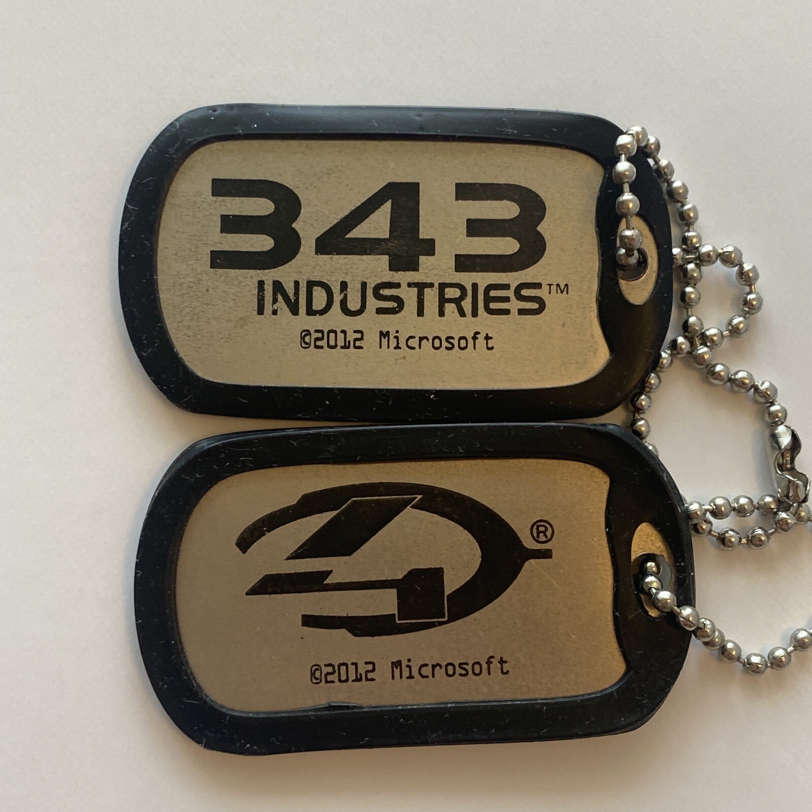 XBOX INFINITY HALO 4 Dog Tags Necklace Lanyard 343 INDUSTRIES, Microsoft 2012
