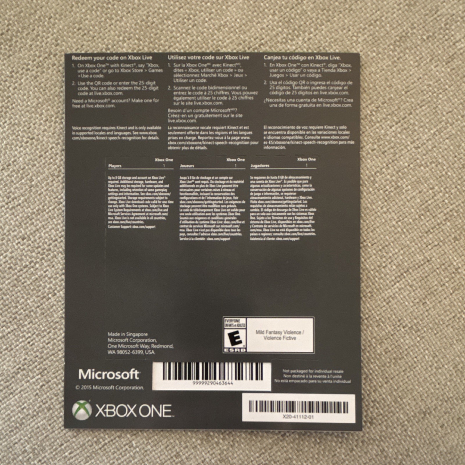 Microsoft Studios Ori and the Blind Forest Prepaid Gaming Card Xbox One