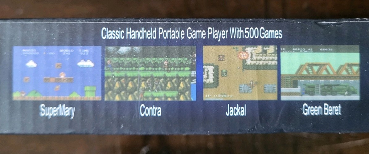 Retro FC 2 Player Handheld 8-bit Video Game Console 500 Preloaded Games – Black