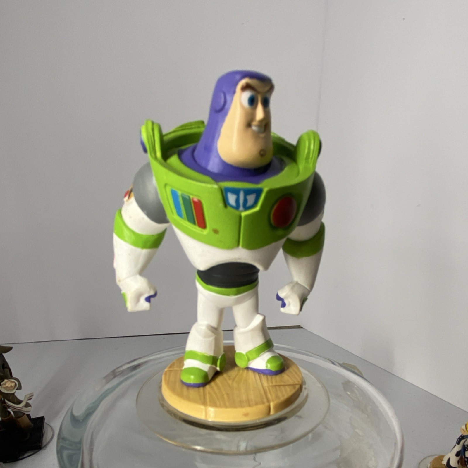 Disney Infinity Buzz Lightyear Jessie Woody Figures w/ Clear Base