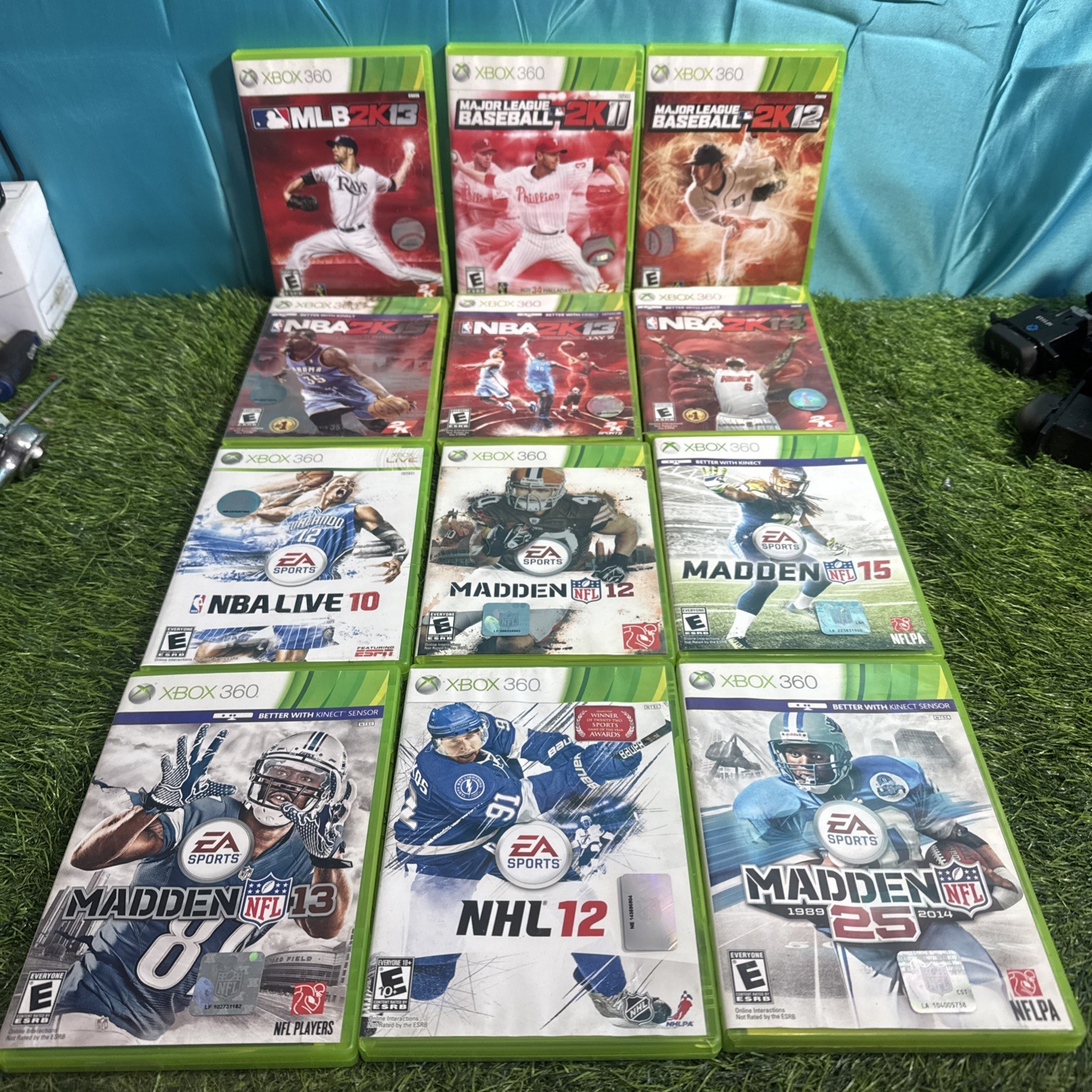 Lot of 12 XBox 360 SPORTS GAMES MLB MADDEN 2K 11 12 13 14 15