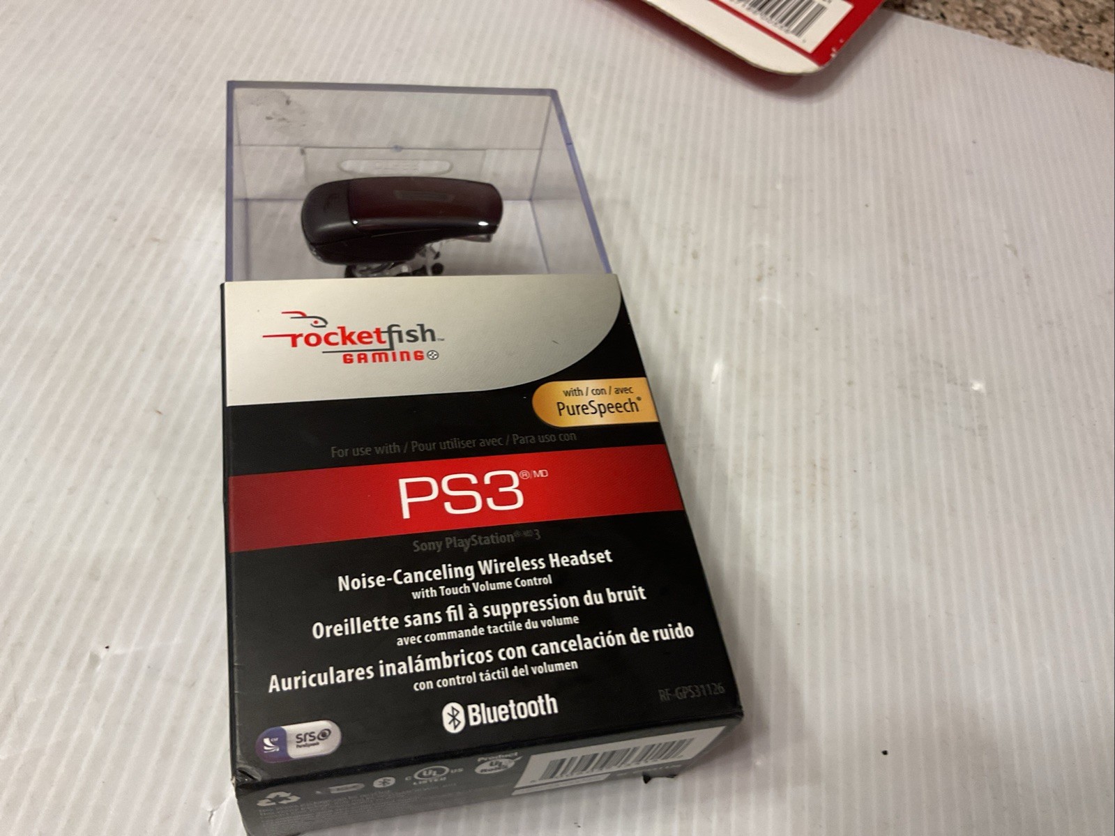 Rocketfish RF-GPS31126 PS3 Wireless Gaming Bluetooth Noise-Canceling Headset New