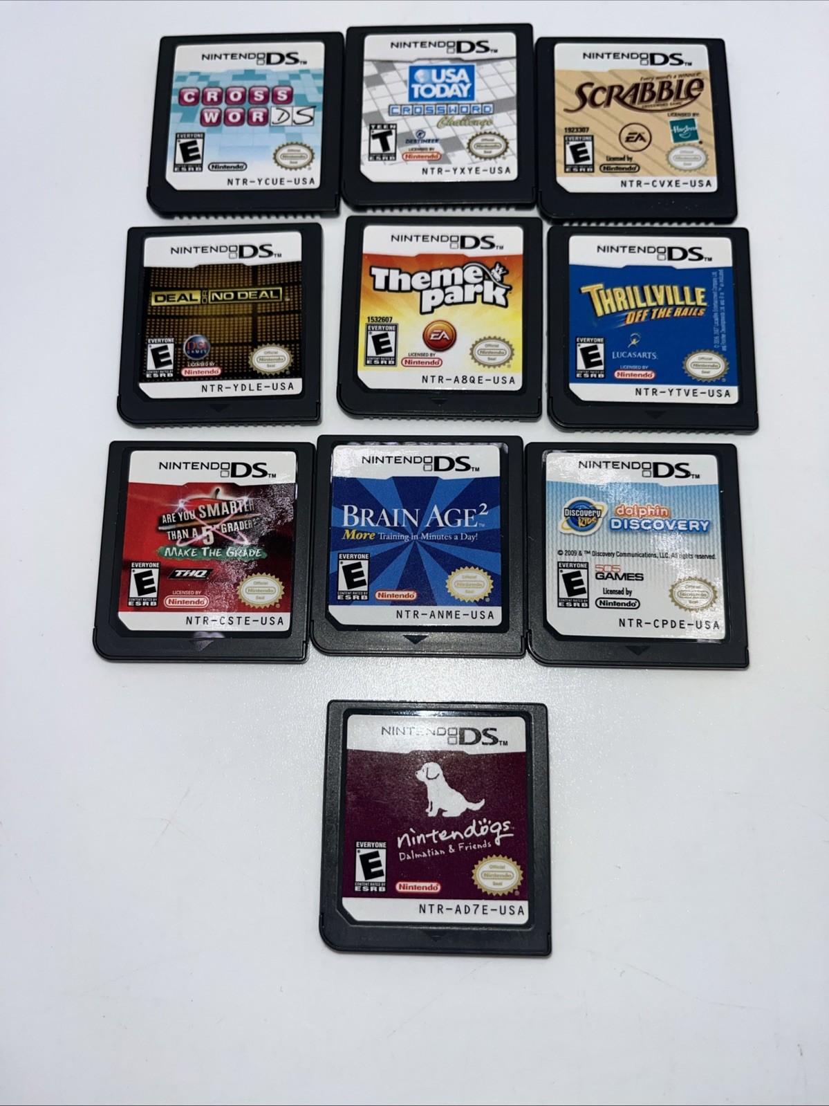Nintendo Ds Game Lot Of 10 : Crosswords, Scrabble & ETC Tested