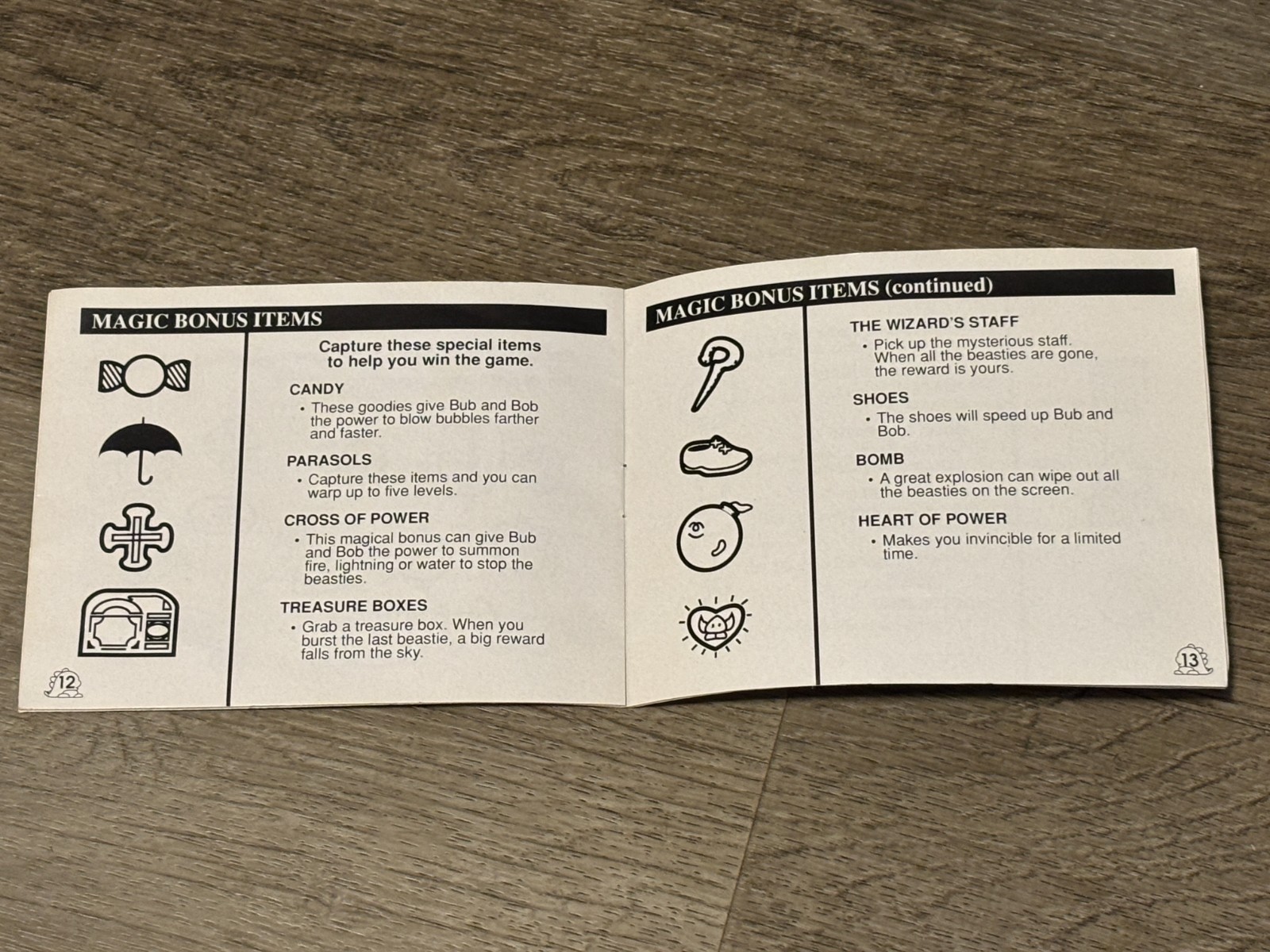 Bubble Bobble Instruction Manual Booklet Only Nintendo Nes Authentic