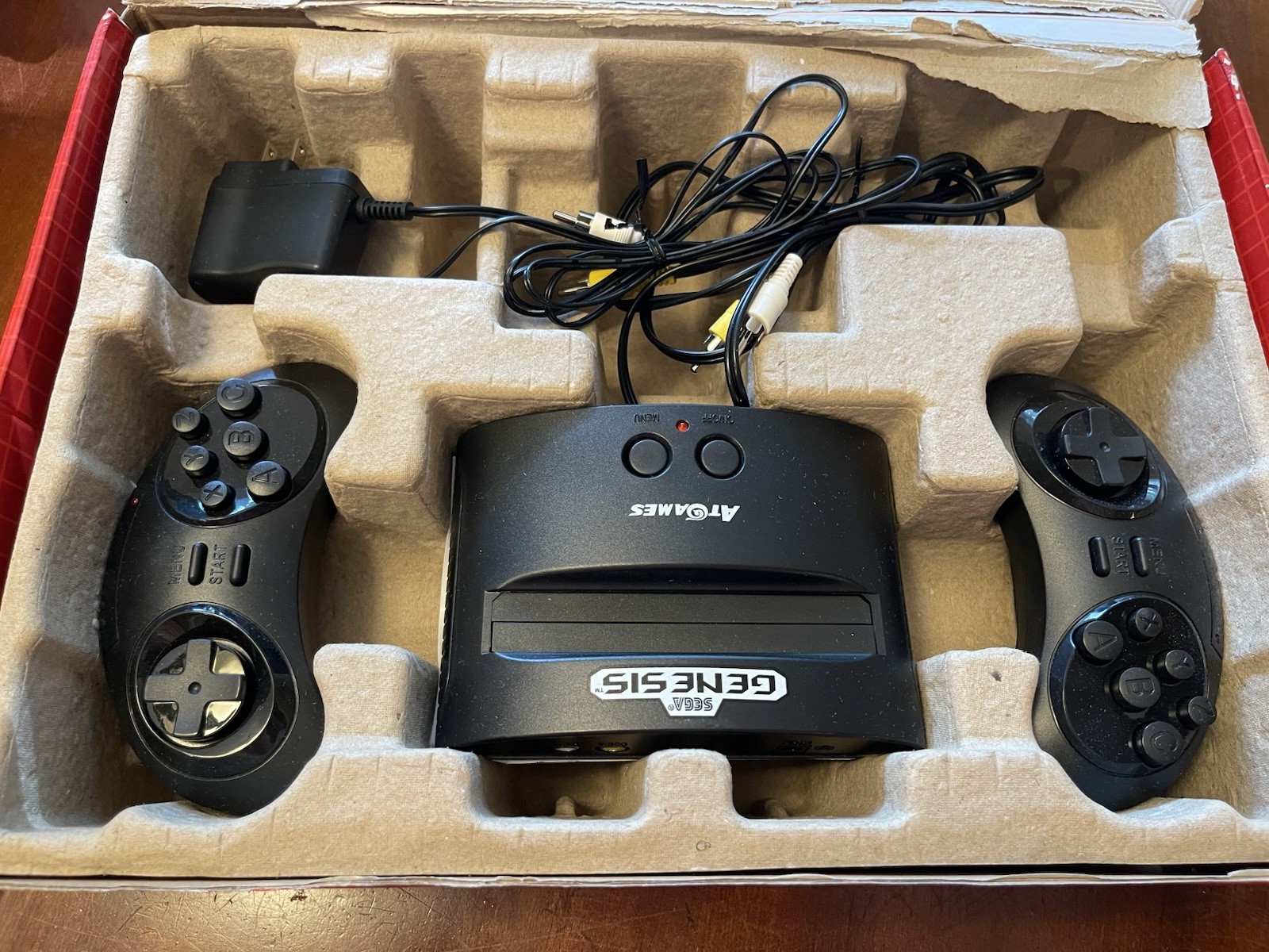 Sega Genesis Classic Game Console 80 Built-In Games 2 Wireless Controllers CIB