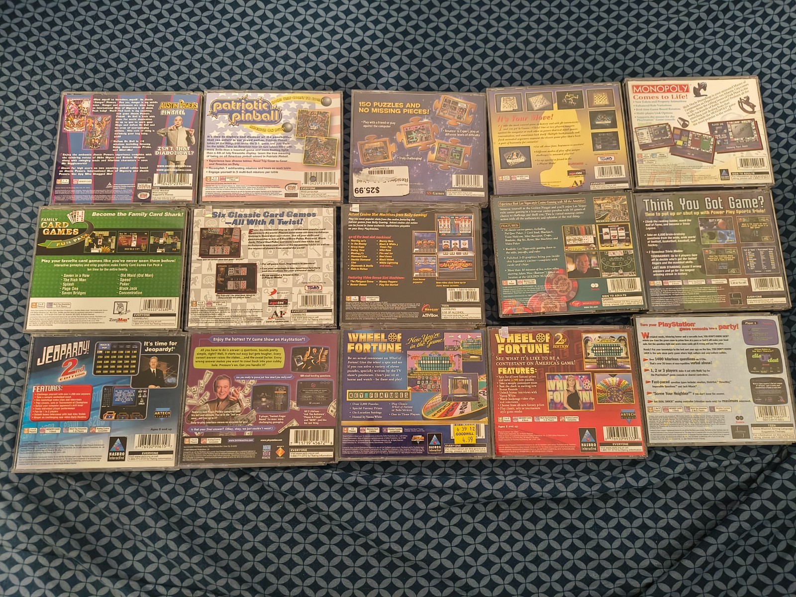 15 PS1 Gameshows – Trivia and More! Jeopardy – Wheel of Fortune all CIB!